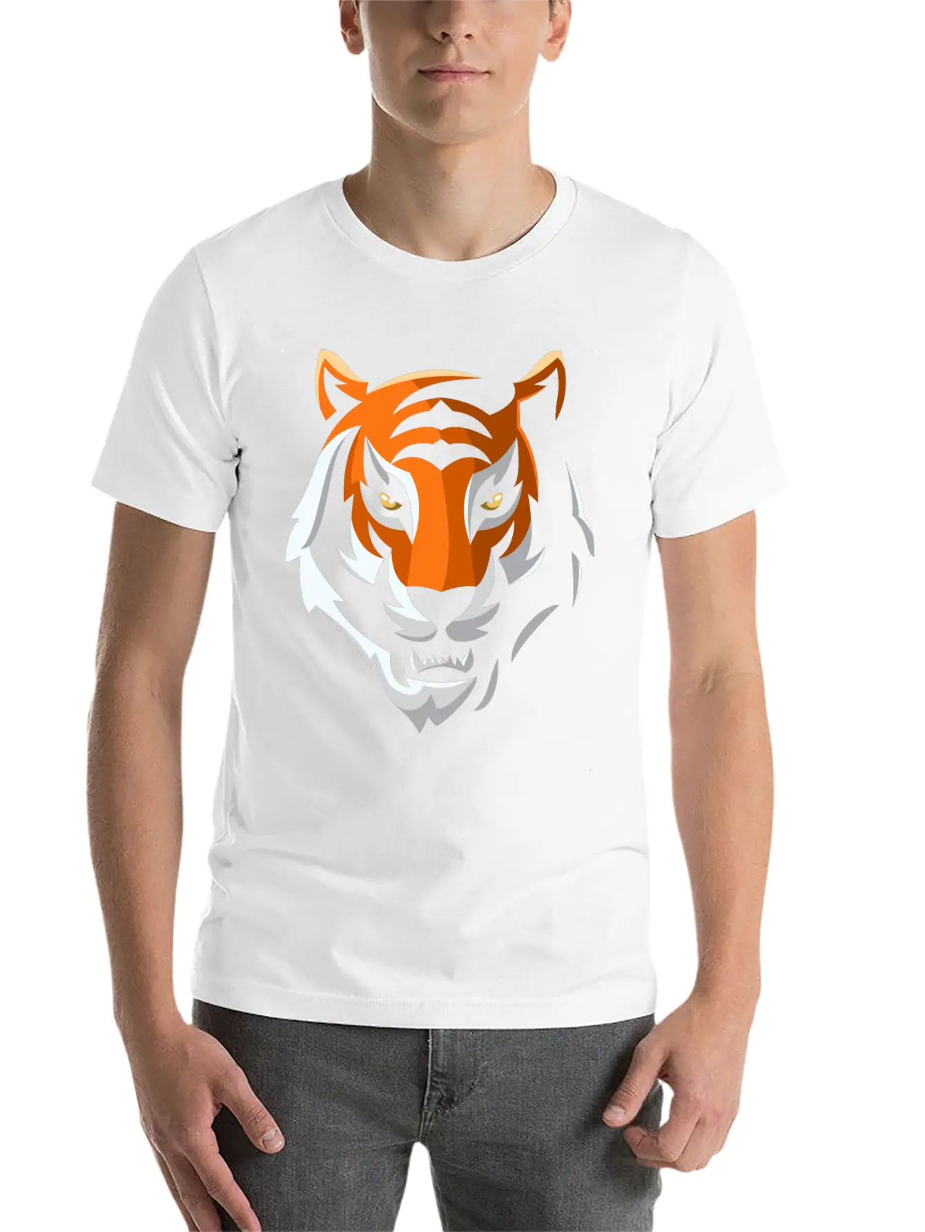 Tiger Hear, Tiger Logo, Mascot Basic Graphic T-Shirt – Daily Comfort In Soft Cotton
