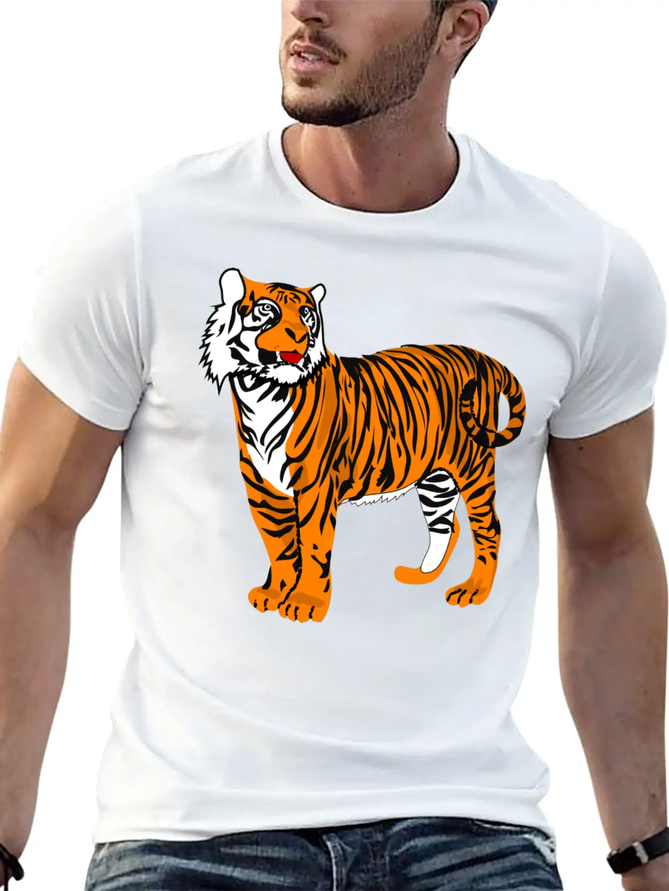 Tiger T-shirt/ Tiger Apparel/ Tiger Accessories Basic Graphic T-Shirt – Daily Comfort In Soft Cotton