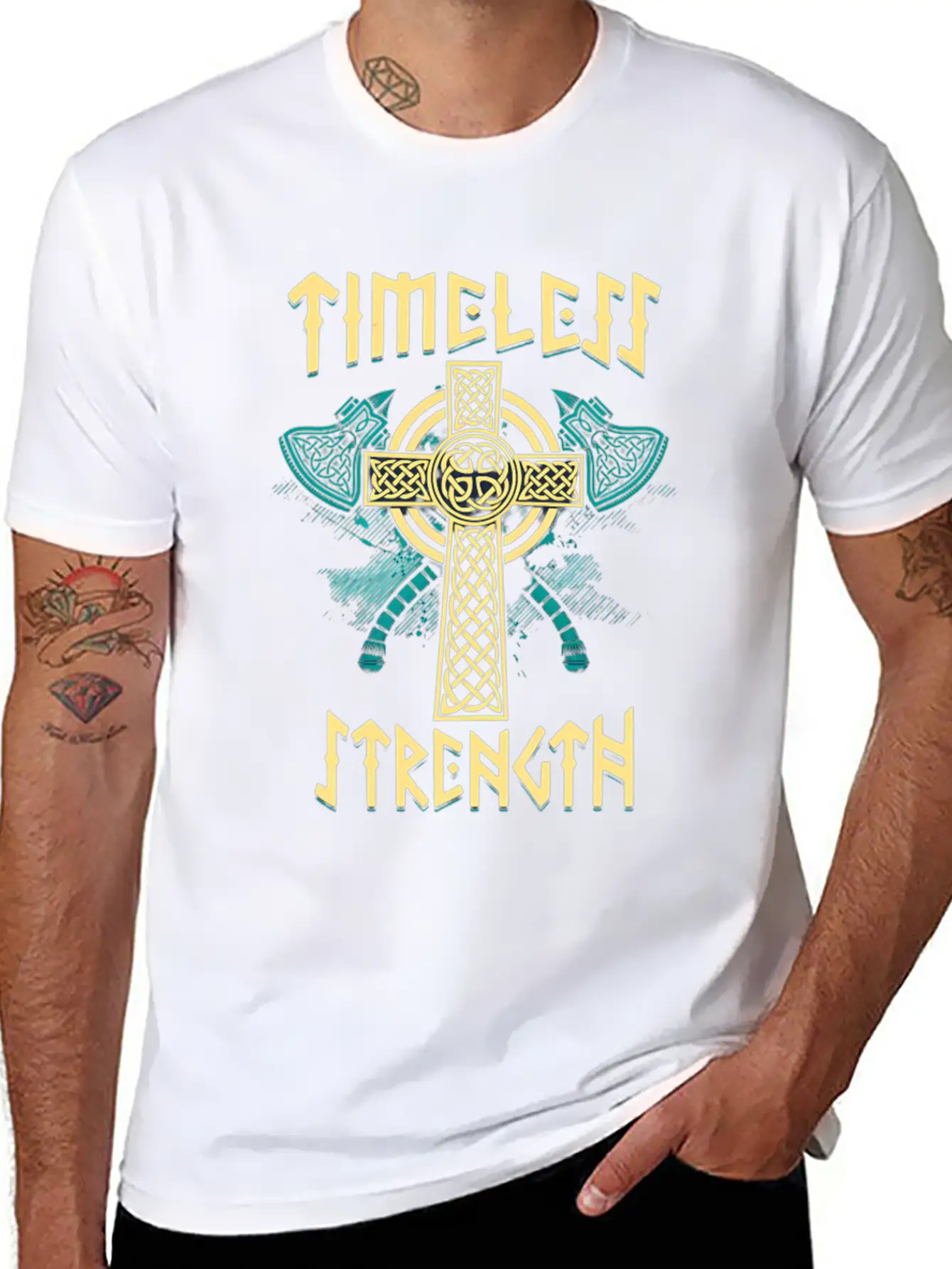 Timeless Strength: Unique Design Stylish Everyday T-Shirt – Unisex Basic Cotton Tee