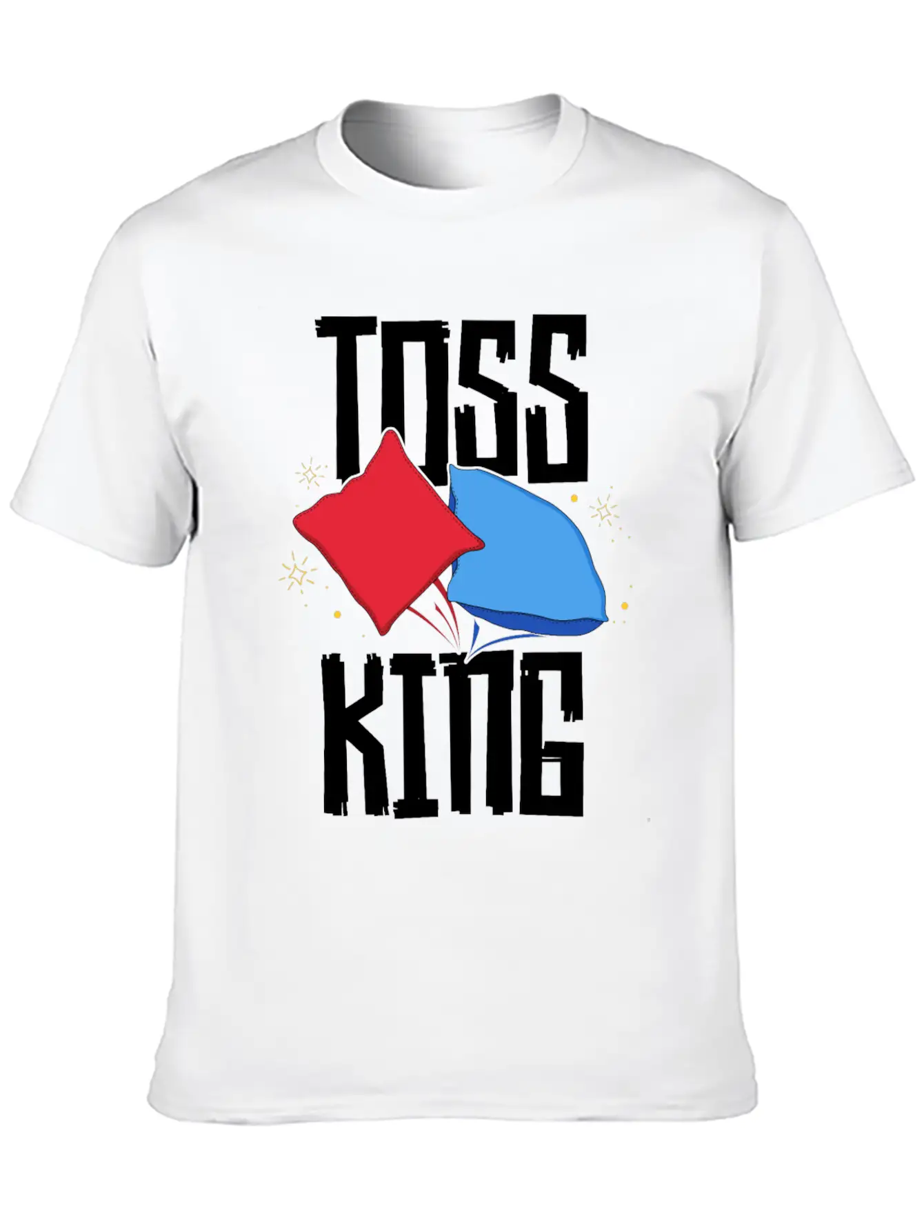 Toss King Cornhole Game TShirt American Tailgate Lightweight Cotton T-Shirt – Daily Comfort Graphic Shirt