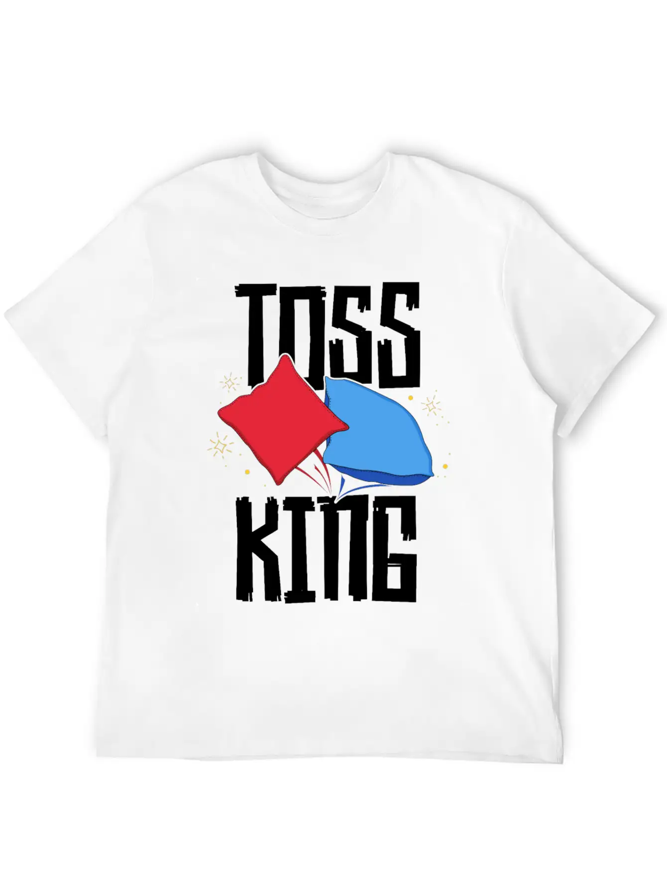 Toss King Cornhole Game TShirt American Tailgate Lightweight Cotton T-Shirt – Daily Comfort Graphic Shirt