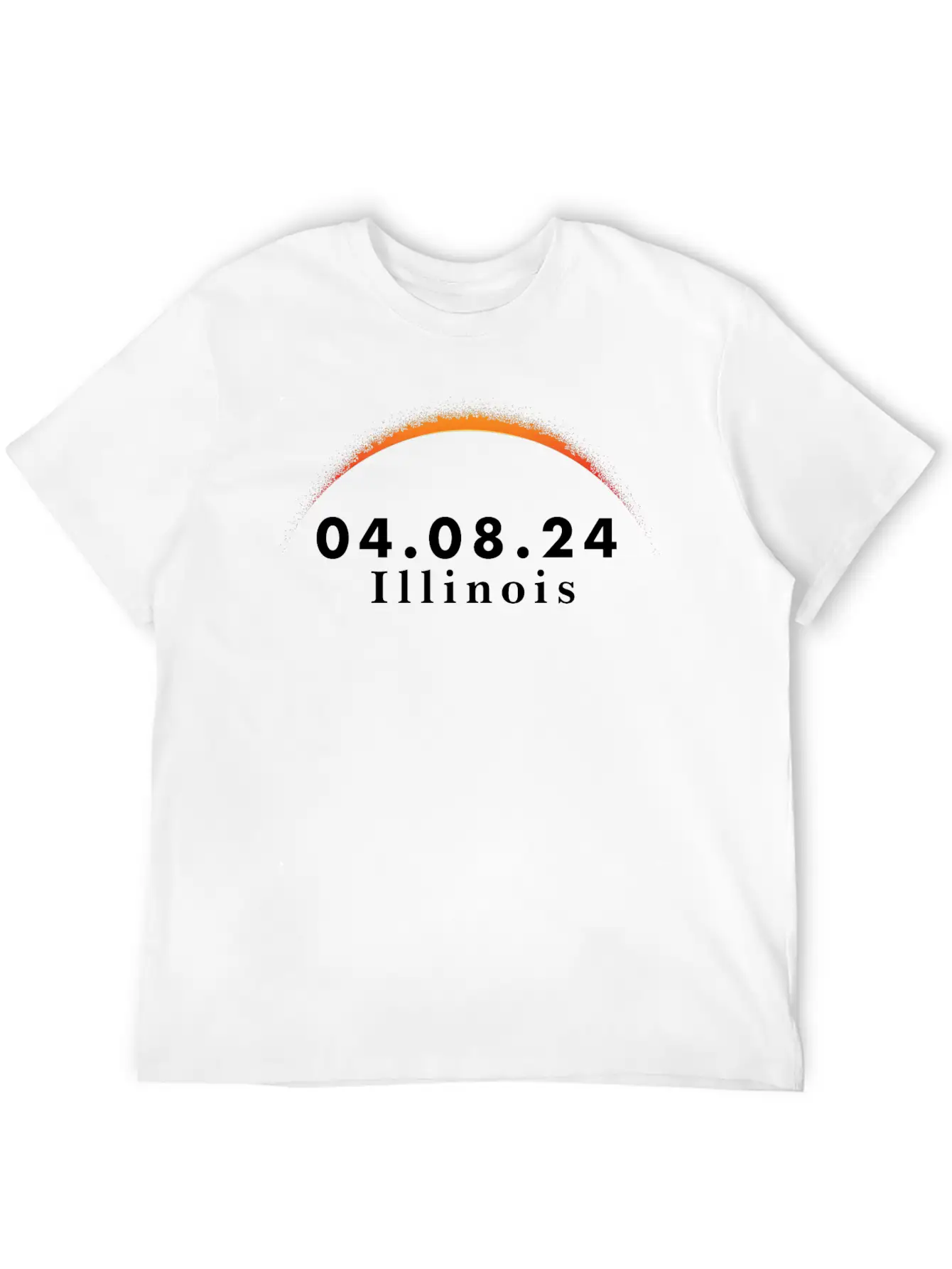 Total Solar Eclipse Path Of Totality Illinois Classic Crew Neck Graphic Tee – Everyday Minimal Look