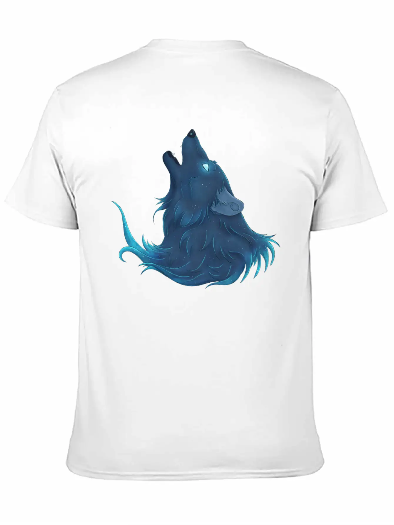 Totem Animal - Howling Blue Wolf Spirit Stylish Everyday T-Shirt – Unisex Basic Cotton Tee