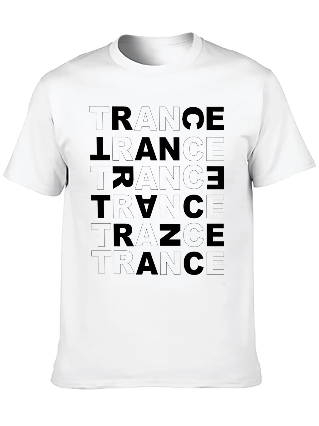 Trance - Cross Letters Basic Graphic T-Shirt – Daily Comfort In Soft Cotton