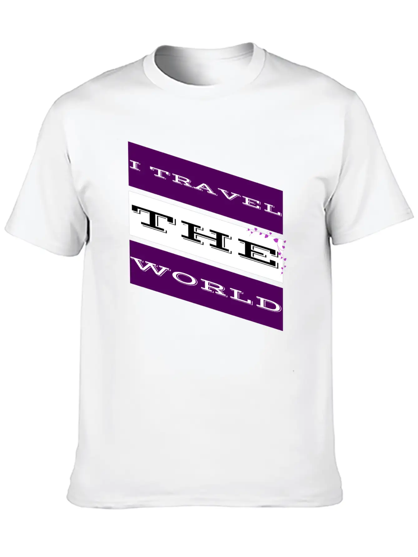Travel - I Travel The World Basic Graphic T-Shirt – Daily Comfort In Soft Cotton