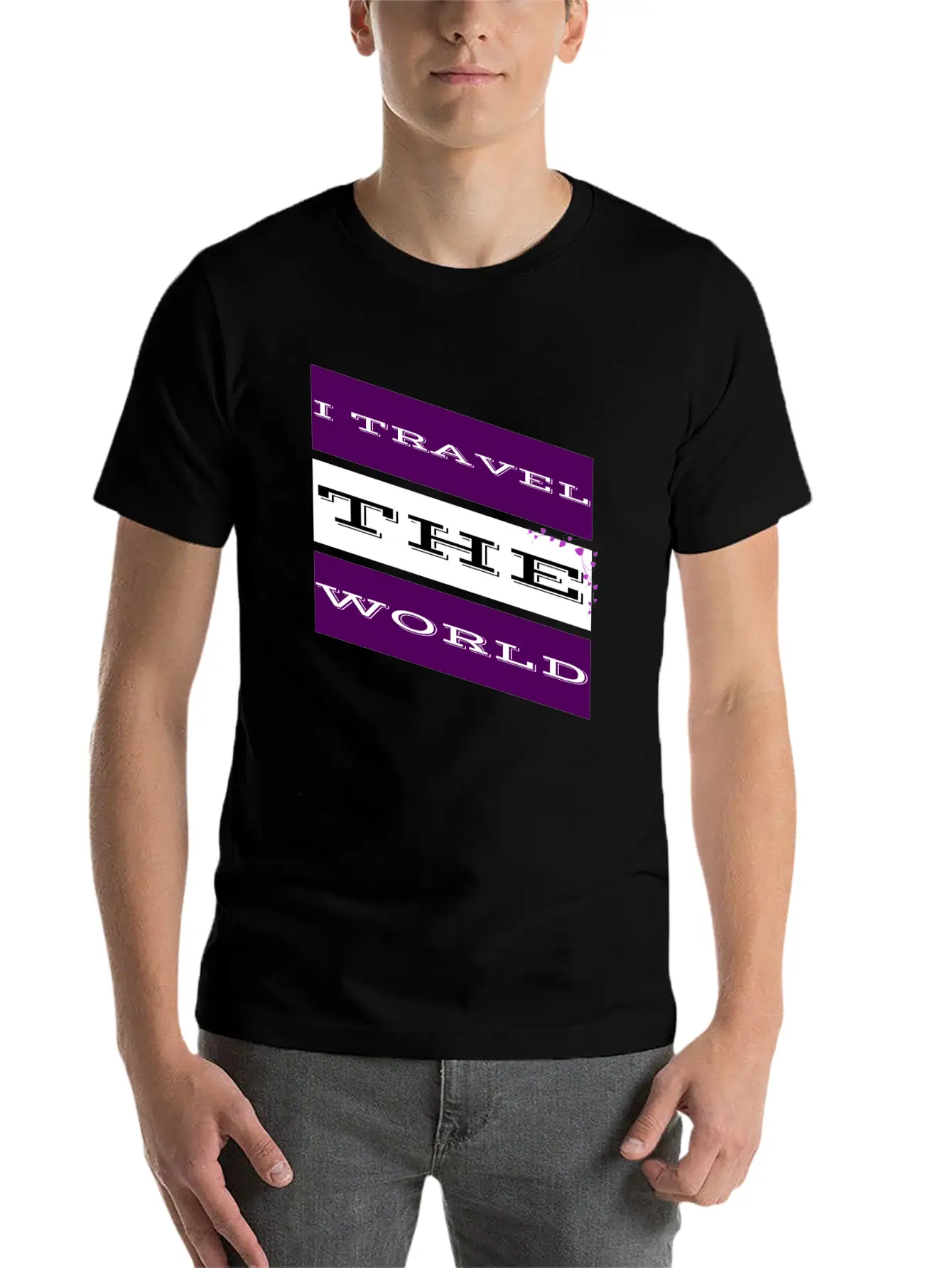 Travel - I Travel The World Basic Graphic T-Shirt – Daily Comfort In Soft Cotton
