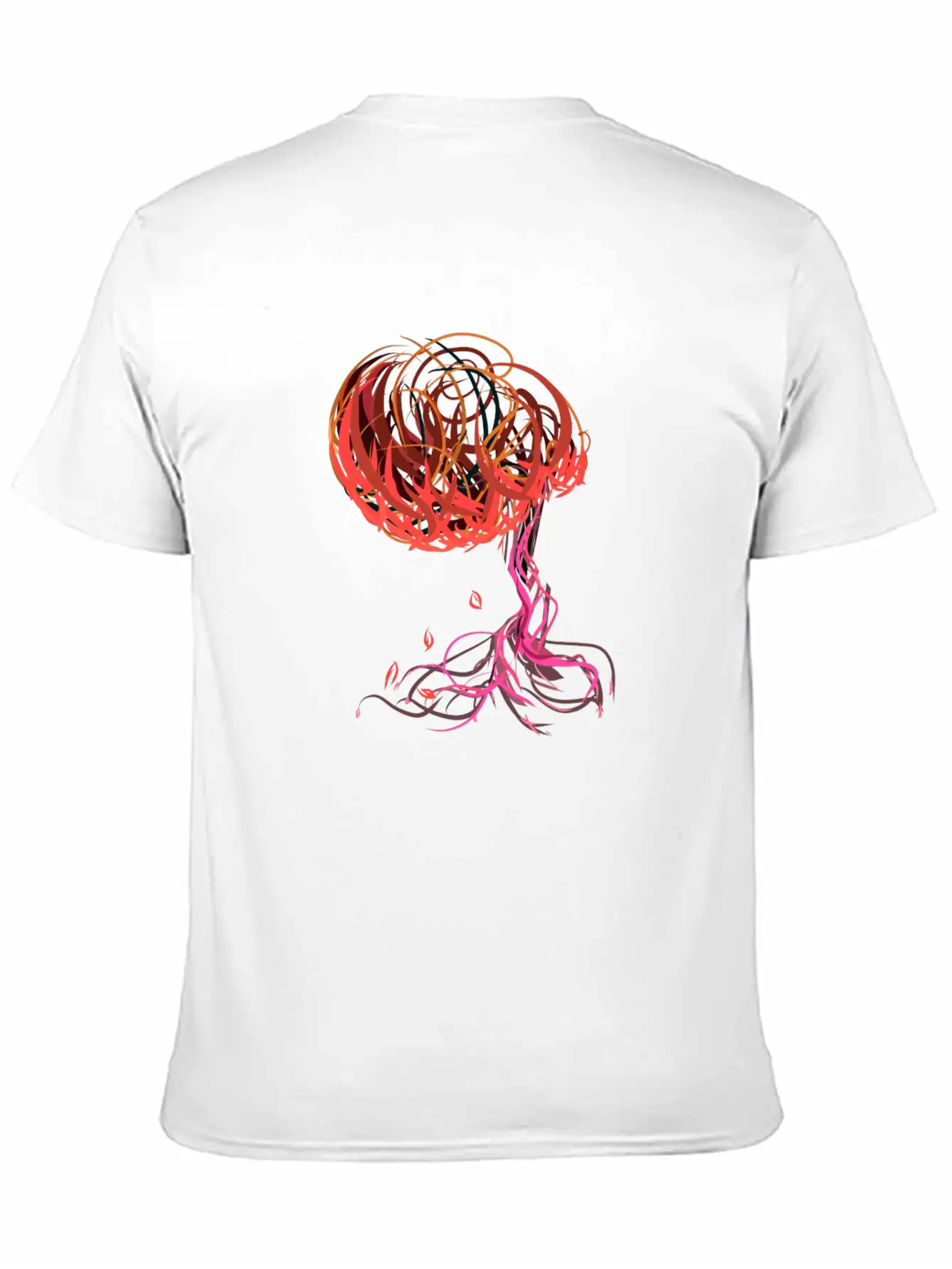 Tree Nature Autumn Symbol Leaves Abstract Breathable Graphic T-Shirt – Perfect For Casual Days