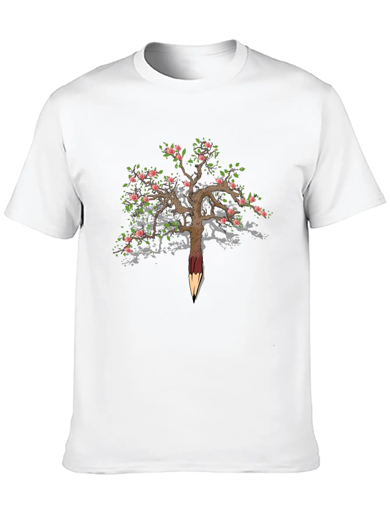 Tree Pencil Stylish Everyday T-Shirt – Unisex Basic Cotton Tee