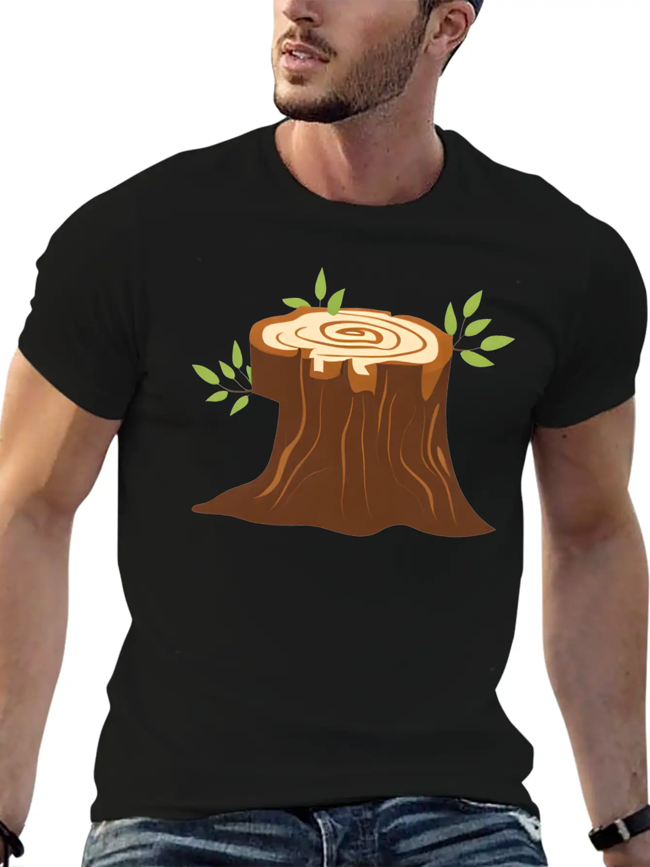 Tree Stump Stylish Everyday T-Shirt – Unisex Basic Cotton Tee