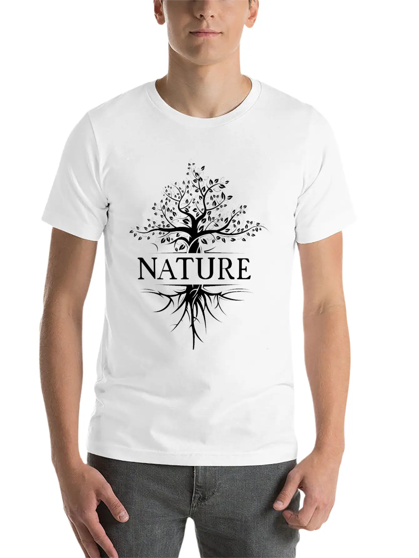 Tree Trees Nature Natural Symbol Healthy Icon Basic Graphic T-Shirt – Daily Comfort In Soft Cotton