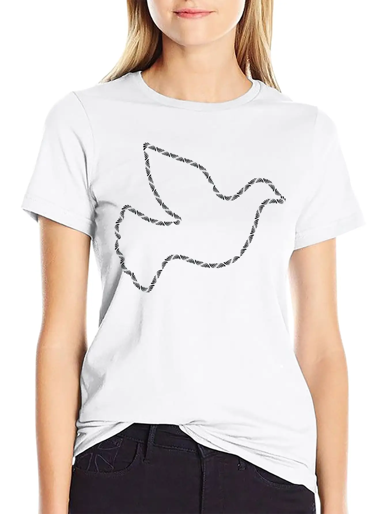 Trendy Peace Dove Stylish Everyday T-Shirt – Unisex Basic Cotton Tee