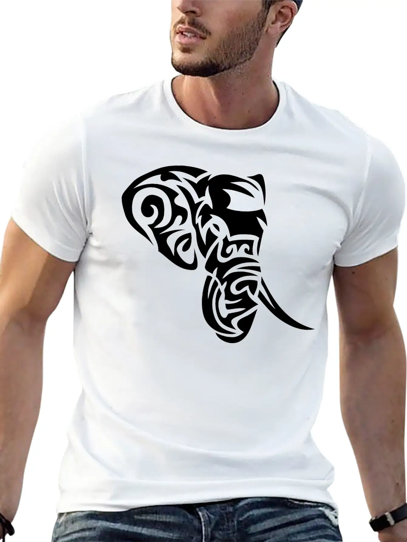 Tribal Elephant 402 Relaxed Everyday Tee – Lightweight And Durable Cotton