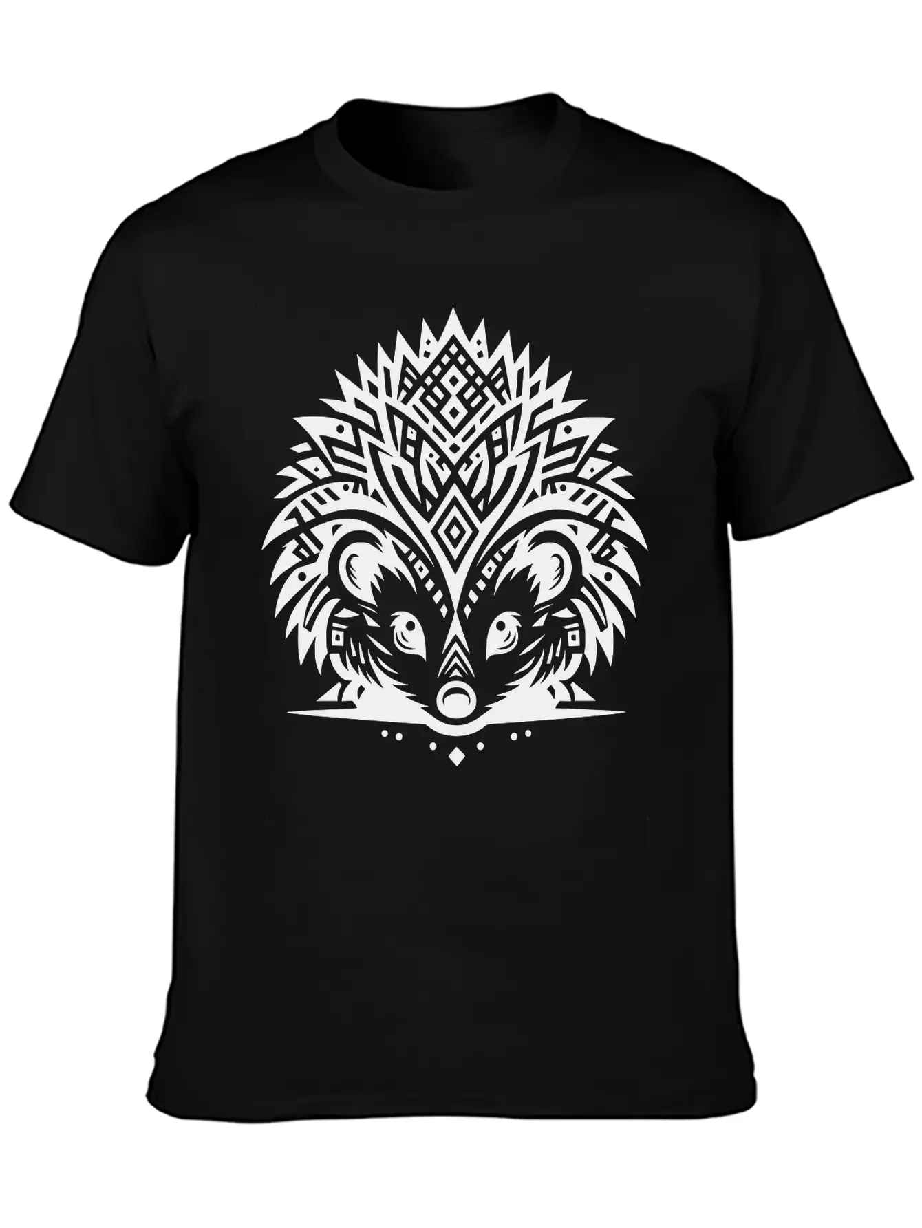 Tribal Hedgehog Lightweight Cotton T-Shirt – Daily Comfort Graphic Shirt