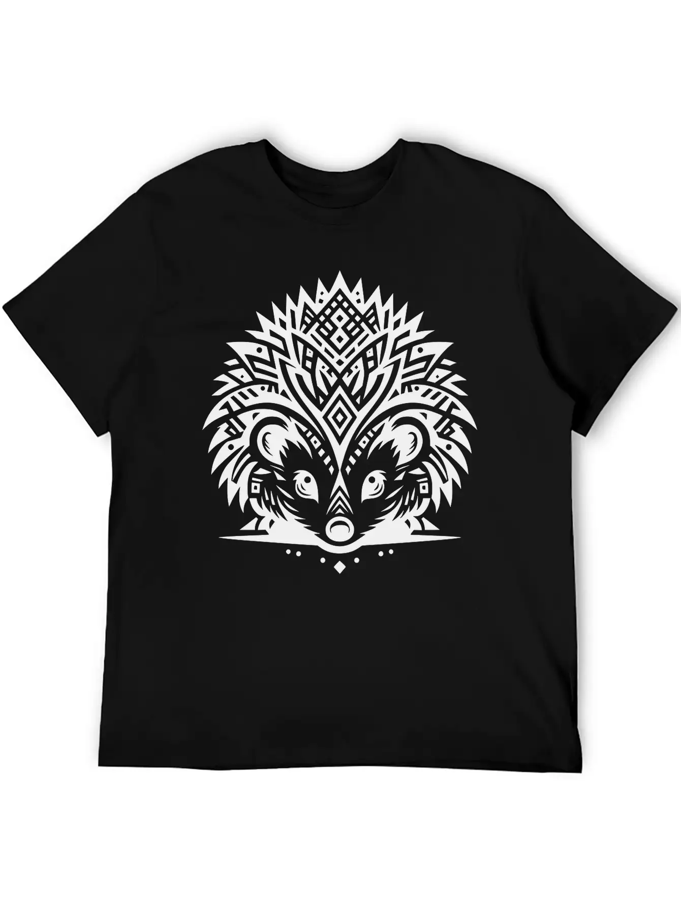 Tribal Hedgehog Lightweight Cotton T-Shirt – Daily Comfort Graphic Shirt