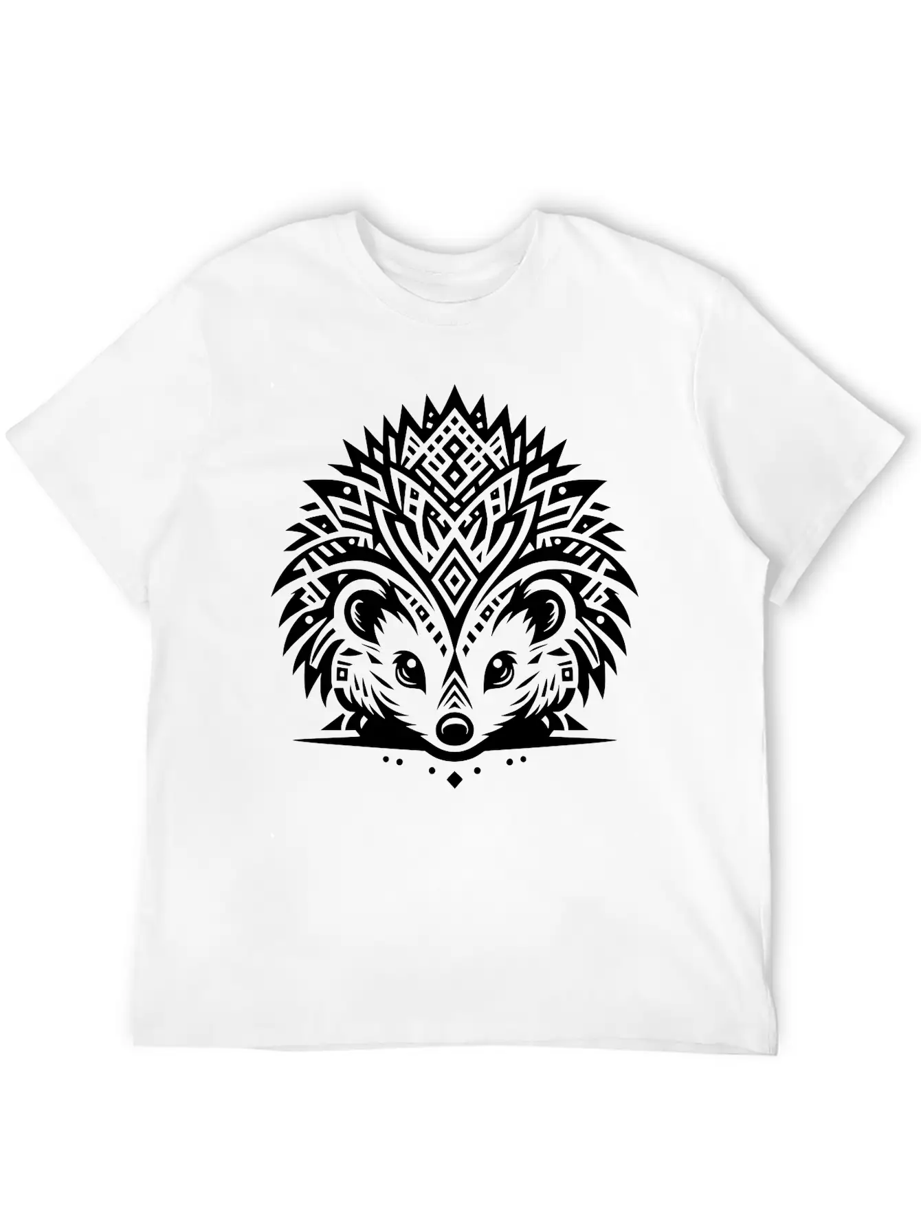 Tribal Hedgehog Lightweight Cotton T-Shirt – Daily Comfort Graphic Shirt