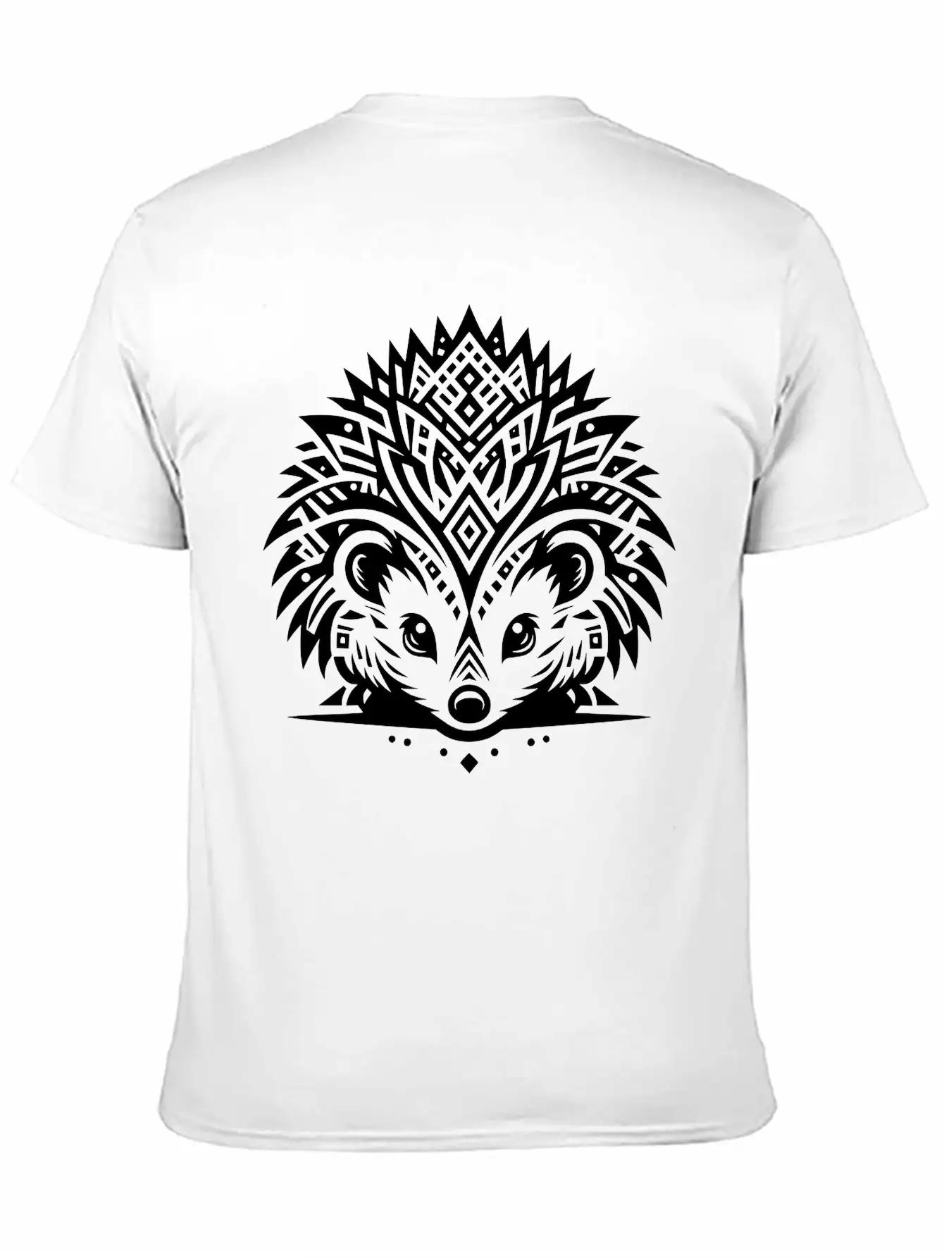 Tribal Hedgehog Lightweight Cotton T-Shirt – Daily Comfort Graphic Shirt