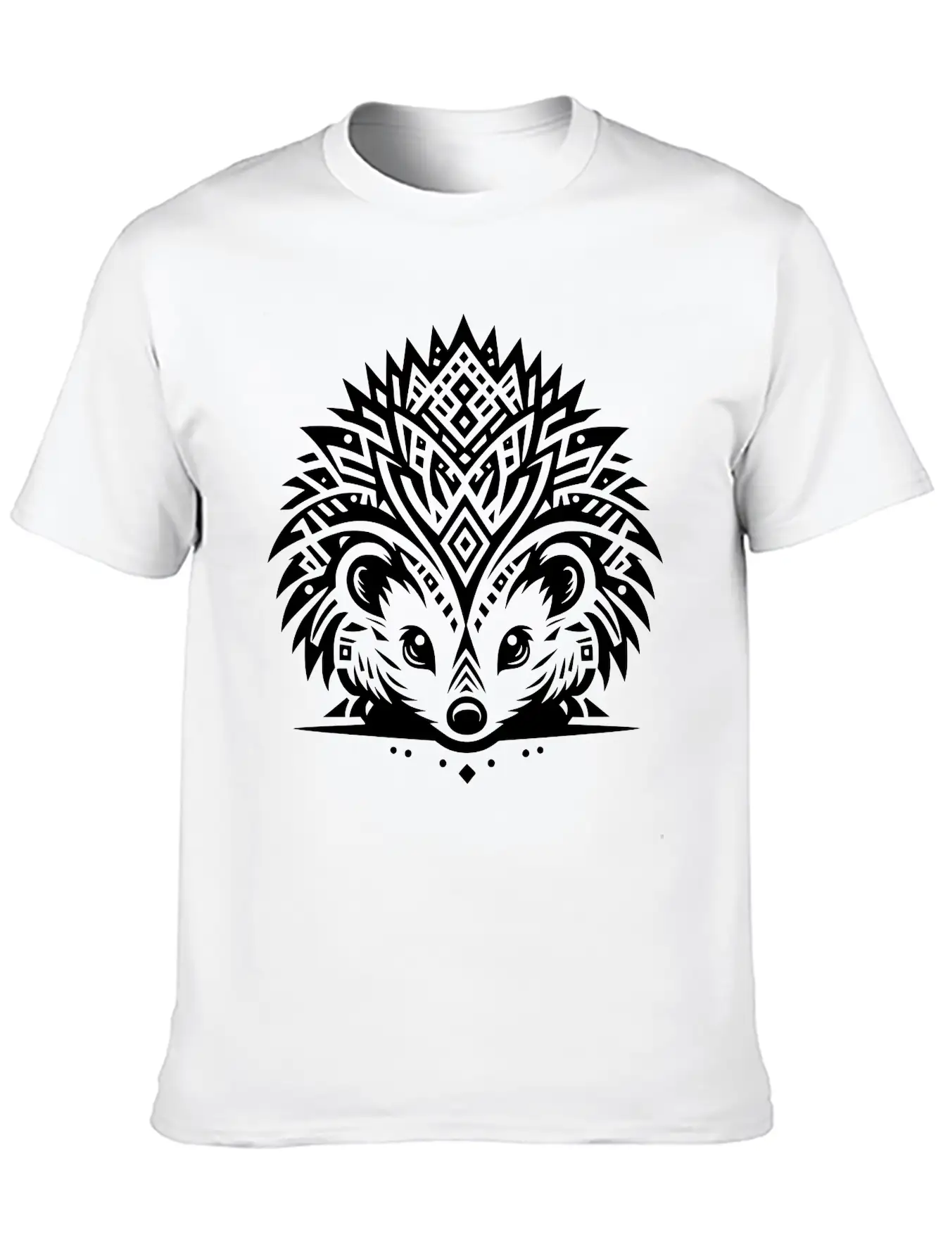 Tribal Hedgehog Lightweight Cotton T-Shirt – Daily Comfort Graphic Shirt