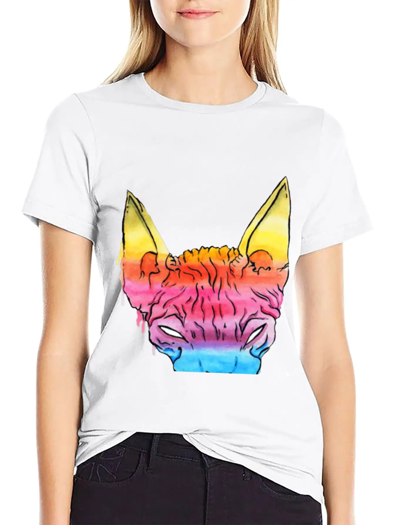 Tripping Pastel Character Basic Graphic T-Shirt – Daily Comfort In Soft Cotton