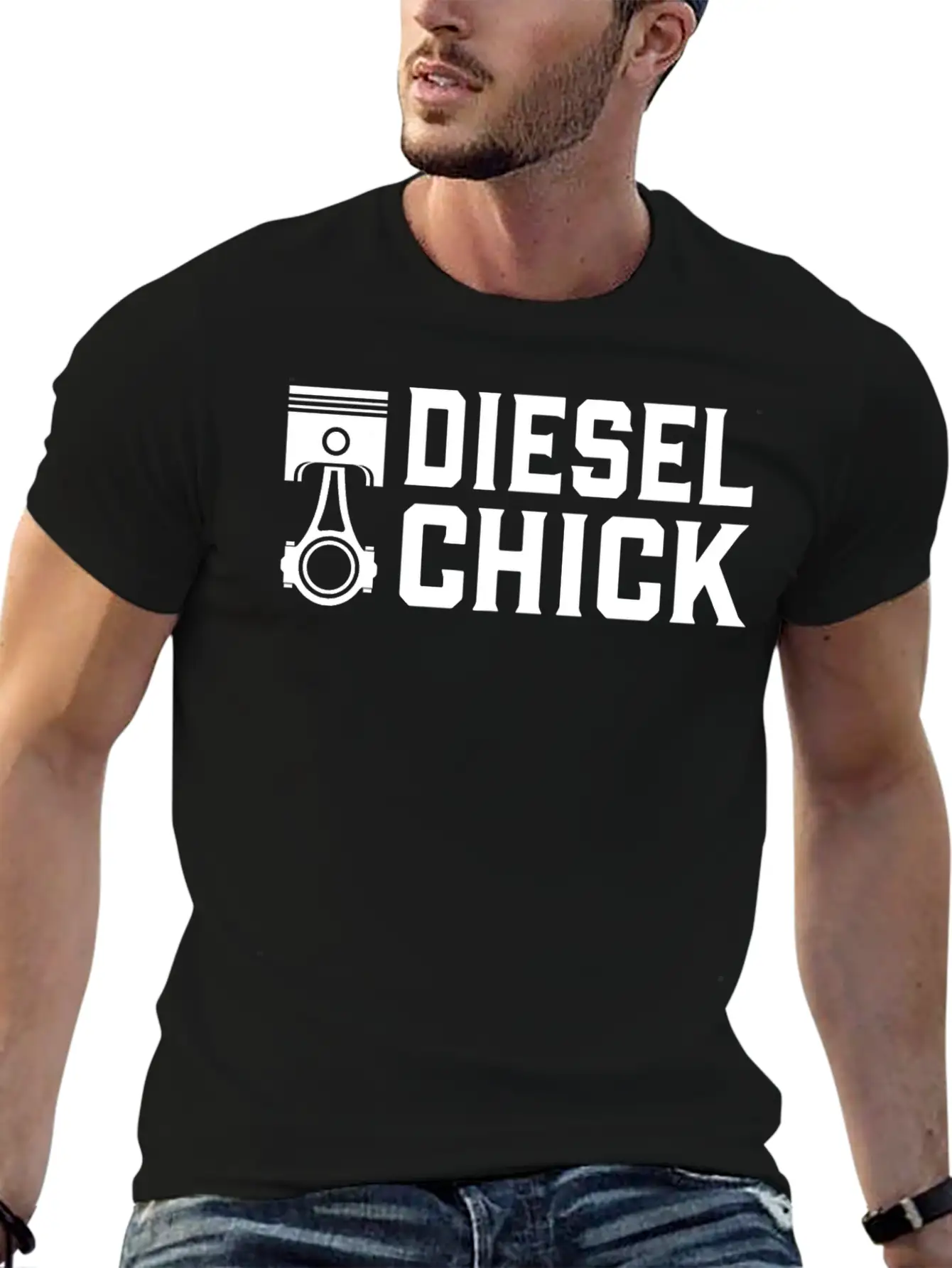 Trucker Diesel Chick Female Truck Driver T Shirt Stylish Everyday T-Shirt – Unisex Basic Cotton Tee