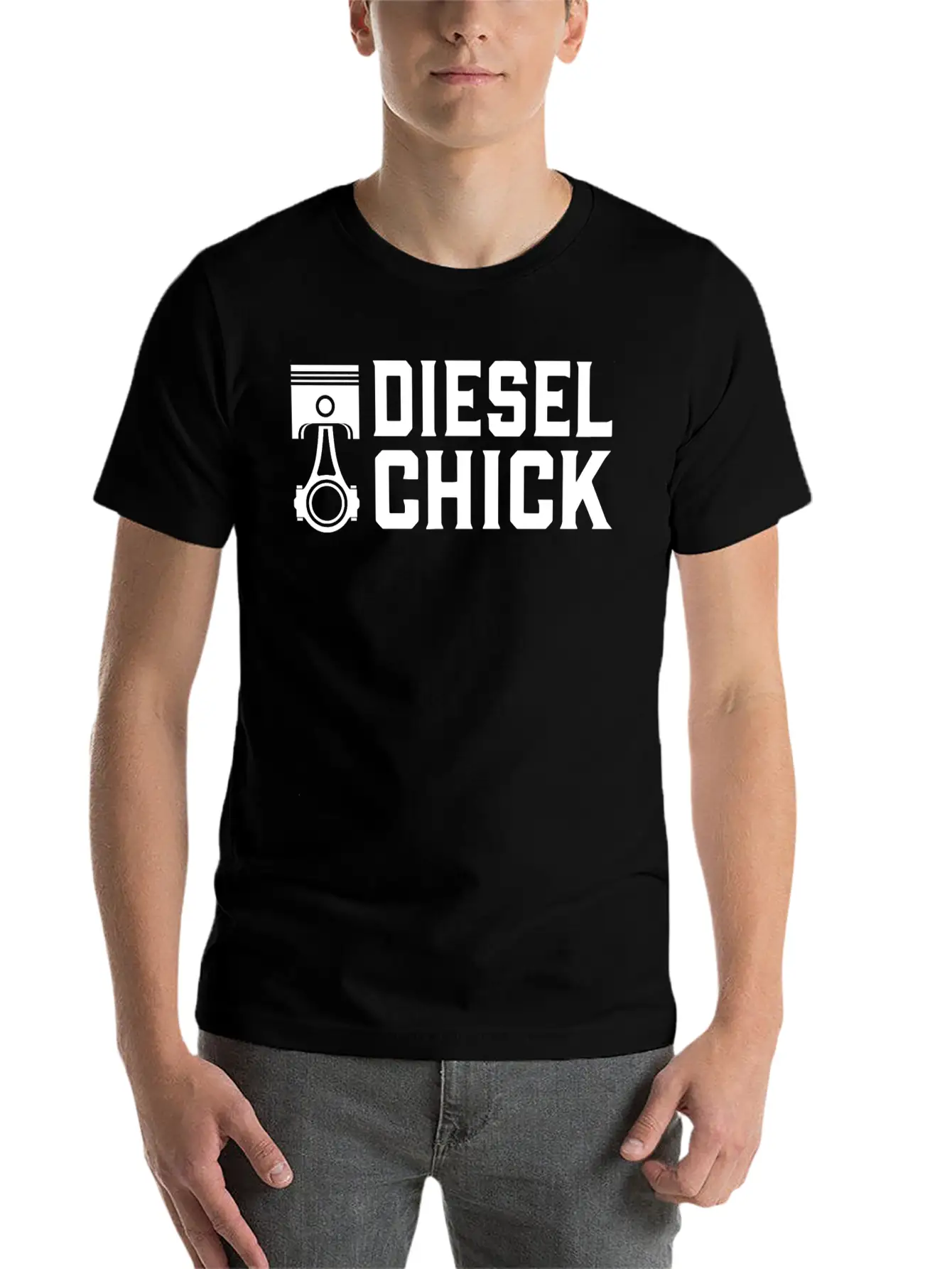 Trucker Diesel Chick Female Truck Driver T Shirt Stylish Everyday T-Shirt – Unisex Basic Cotton Tee