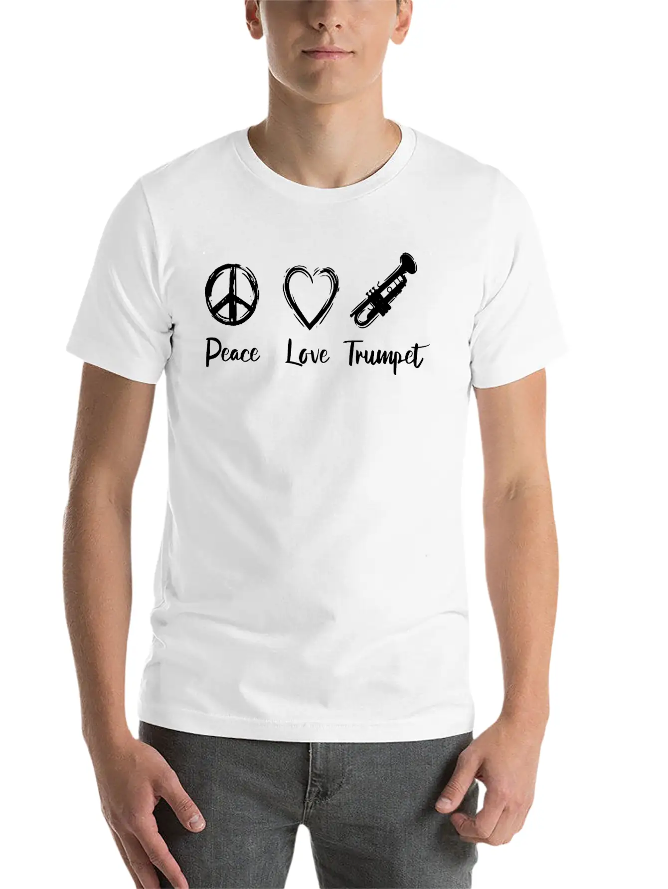 Trumpet Love Basic Graphic T-Shirt – Daily Comfort In Soft Cotton