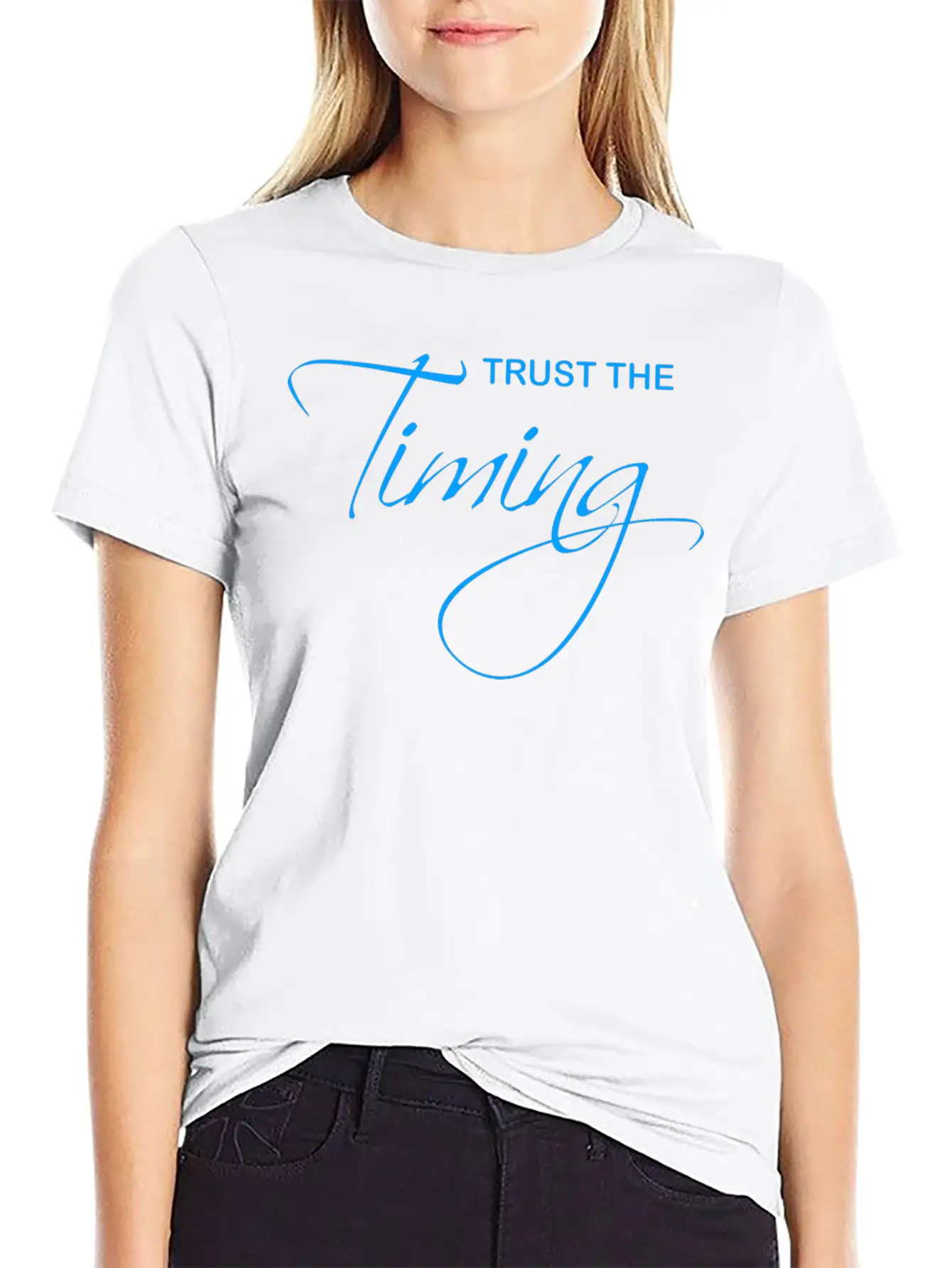 Trust The Timing Relaxed Everyday Tee – Lightweight And Durable Cotton