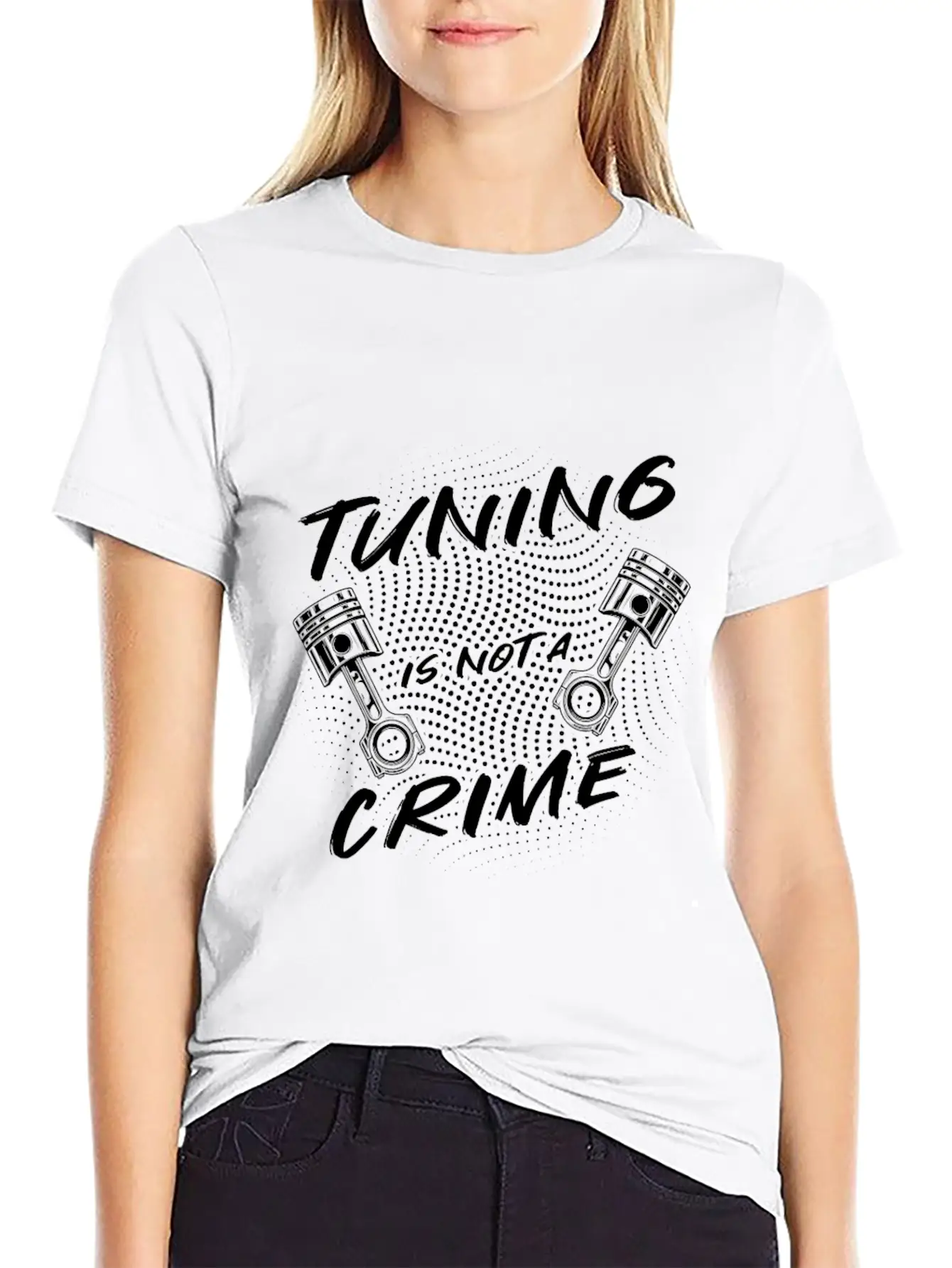 Tuning Is Not A Crime Basic Graphic T-Shirt – Daily Comfort In Soft Cotton