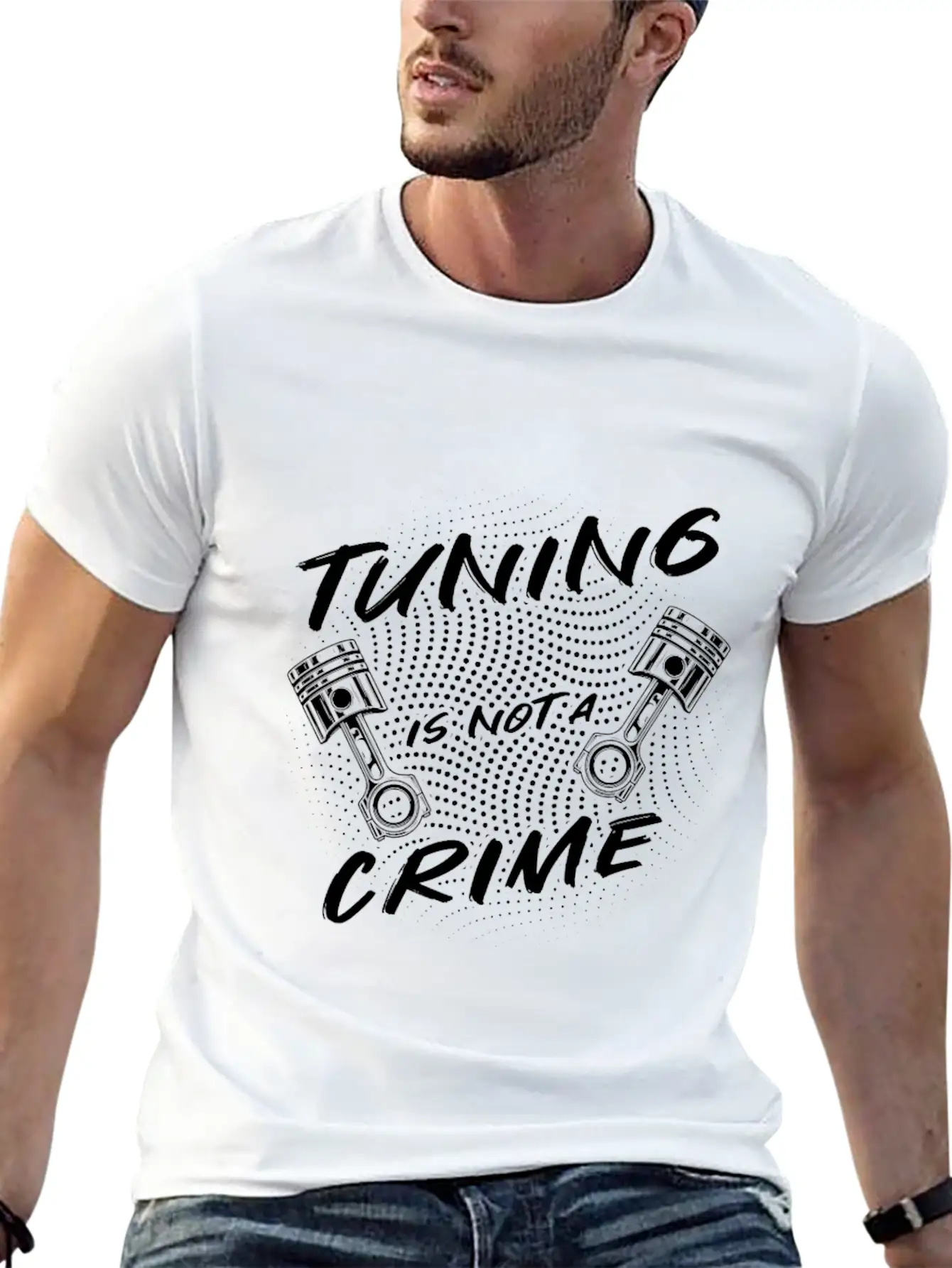 Tuning Is Not A Crime Basic Graphic T-Shirt – Daily Comfort In Soft Cotton