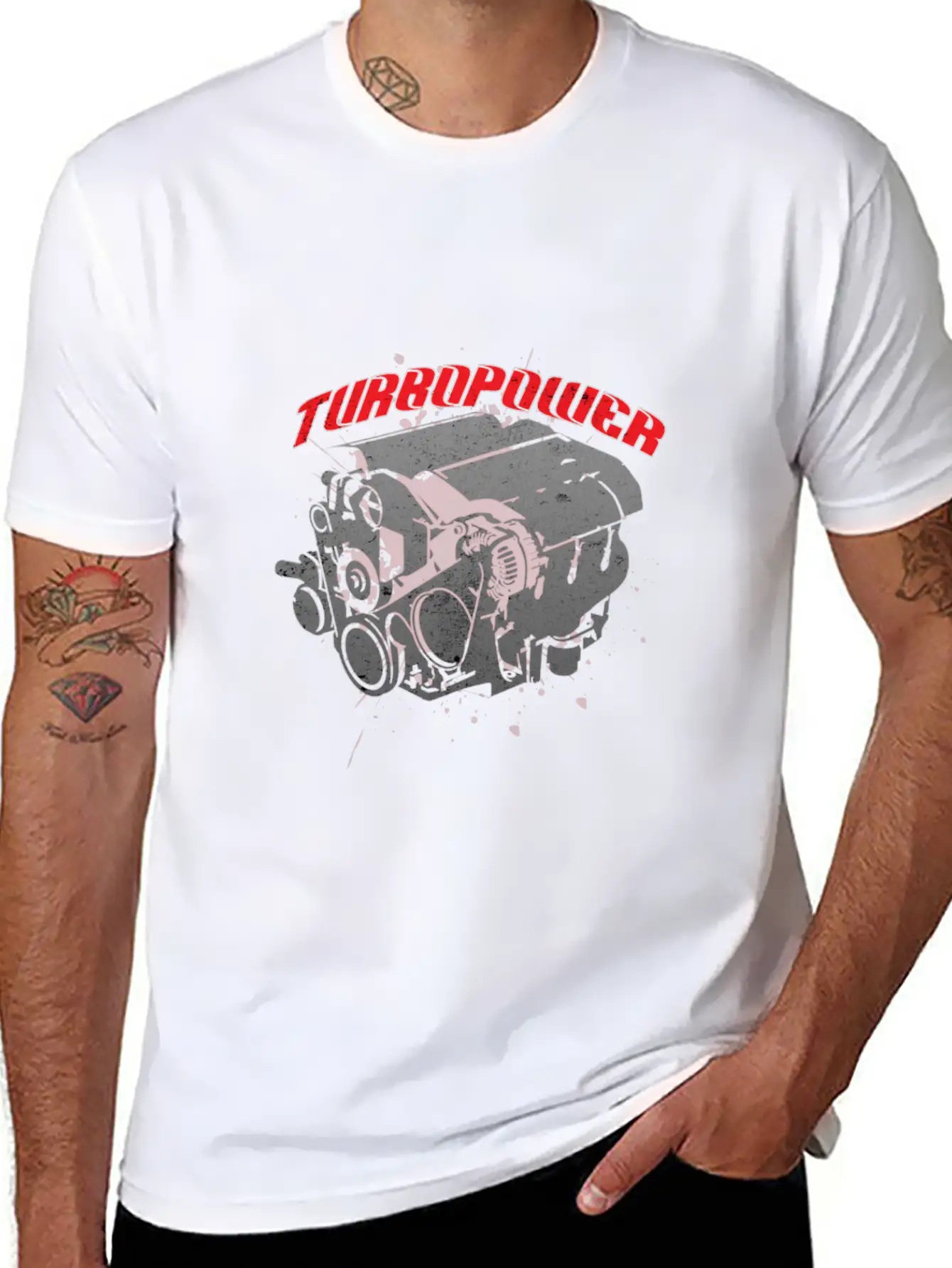 Turbo Power Car Travel Drive Ride Road Motor Gift Stylish Everyday T-Shirt – Unisex Basic Cotton Tee