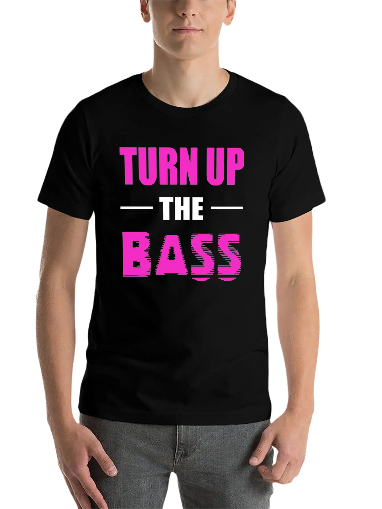 Turn Up The Bass Unisex Cotton Tee – Relaxed Fit For Any Occasion