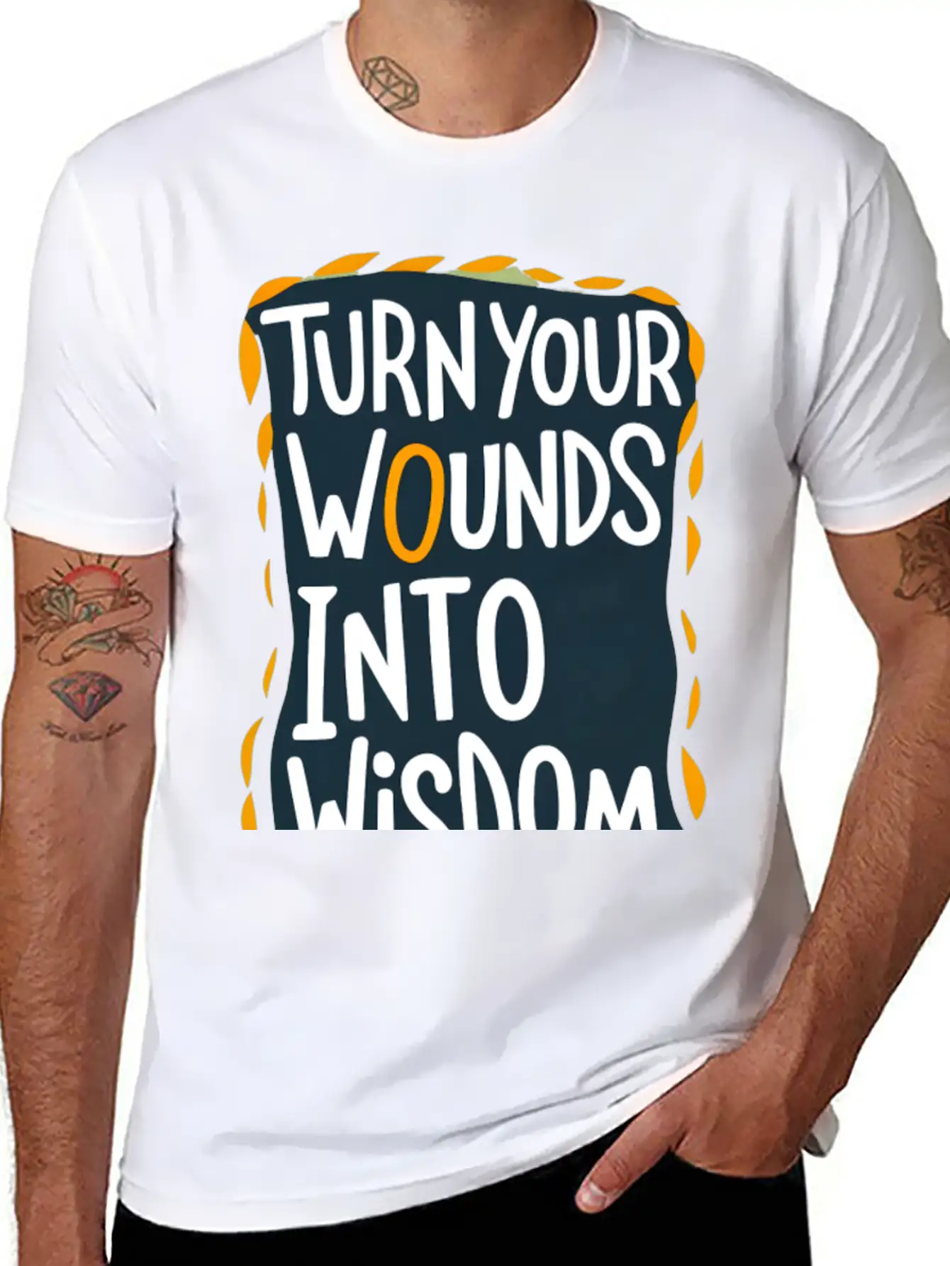 Turn Your Wounds Into Wisdom Basic Graphic T-Shirt – Daily Comfort In Soft Cotton