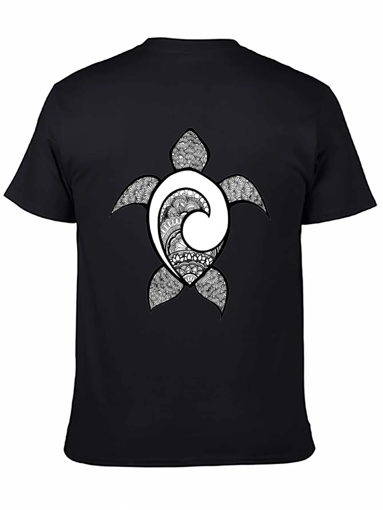 Turtle Black'n'white Stylish Everyday T-Shirt – Unisex Basic Cotton Tee