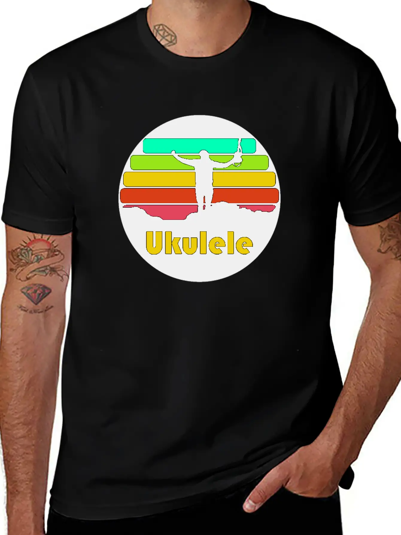 Ukulele Mountains Unisex Casual T-Shirt – Clean Design For Daily Comfort