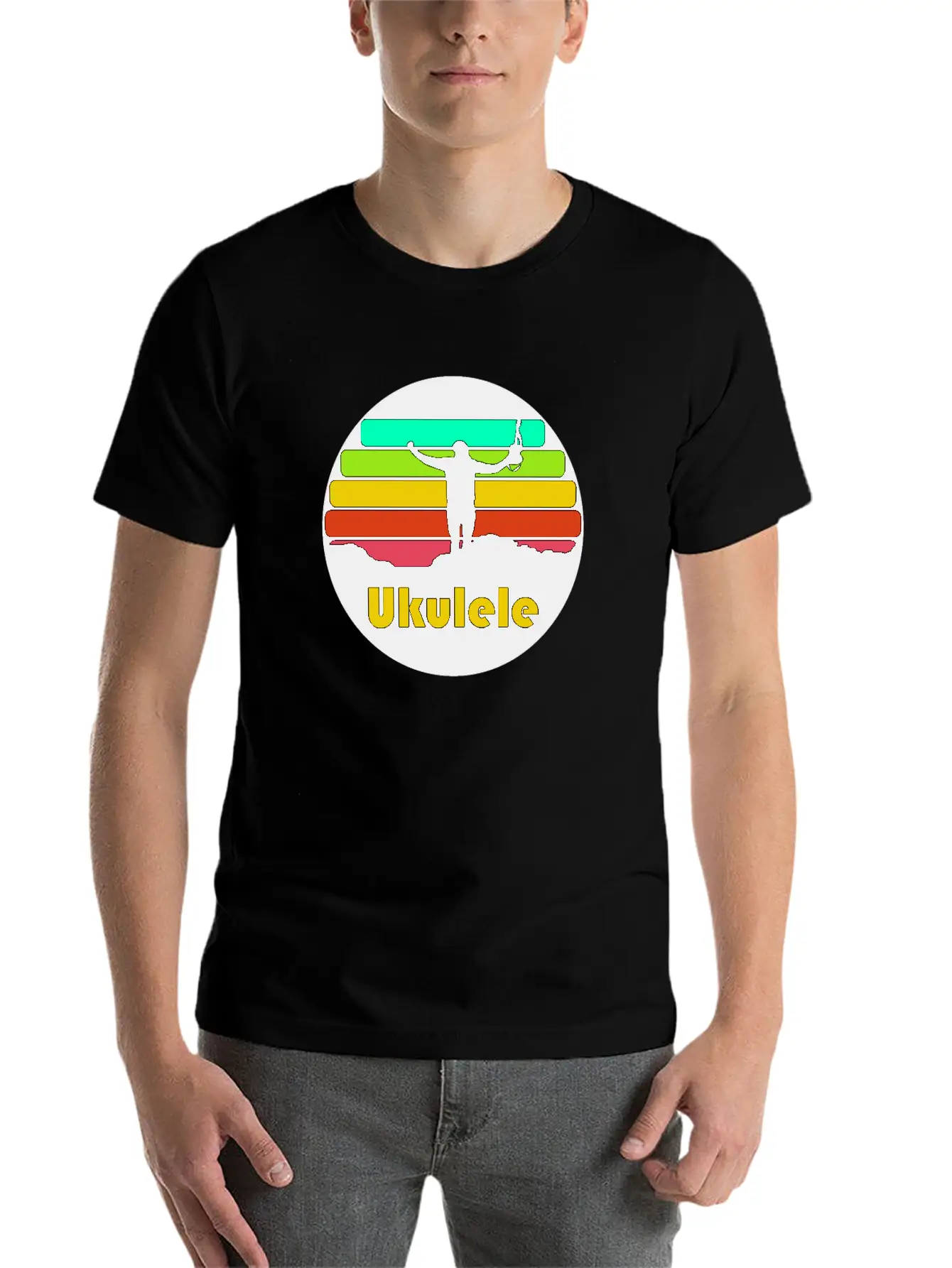 Ukulele Mountains Unisex Casual T-Shirt – Clean Design For Daily Comfort