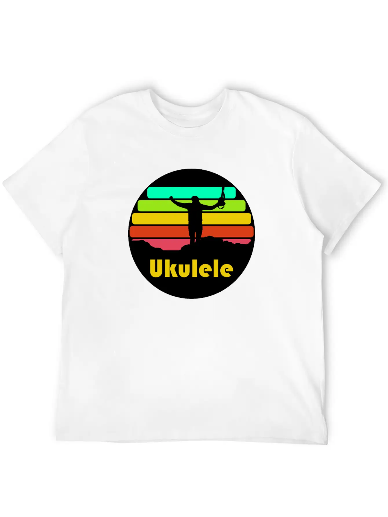 Ukulele Mountains Unisex Casual T-Shirt – Clean Design For Daily Comfort