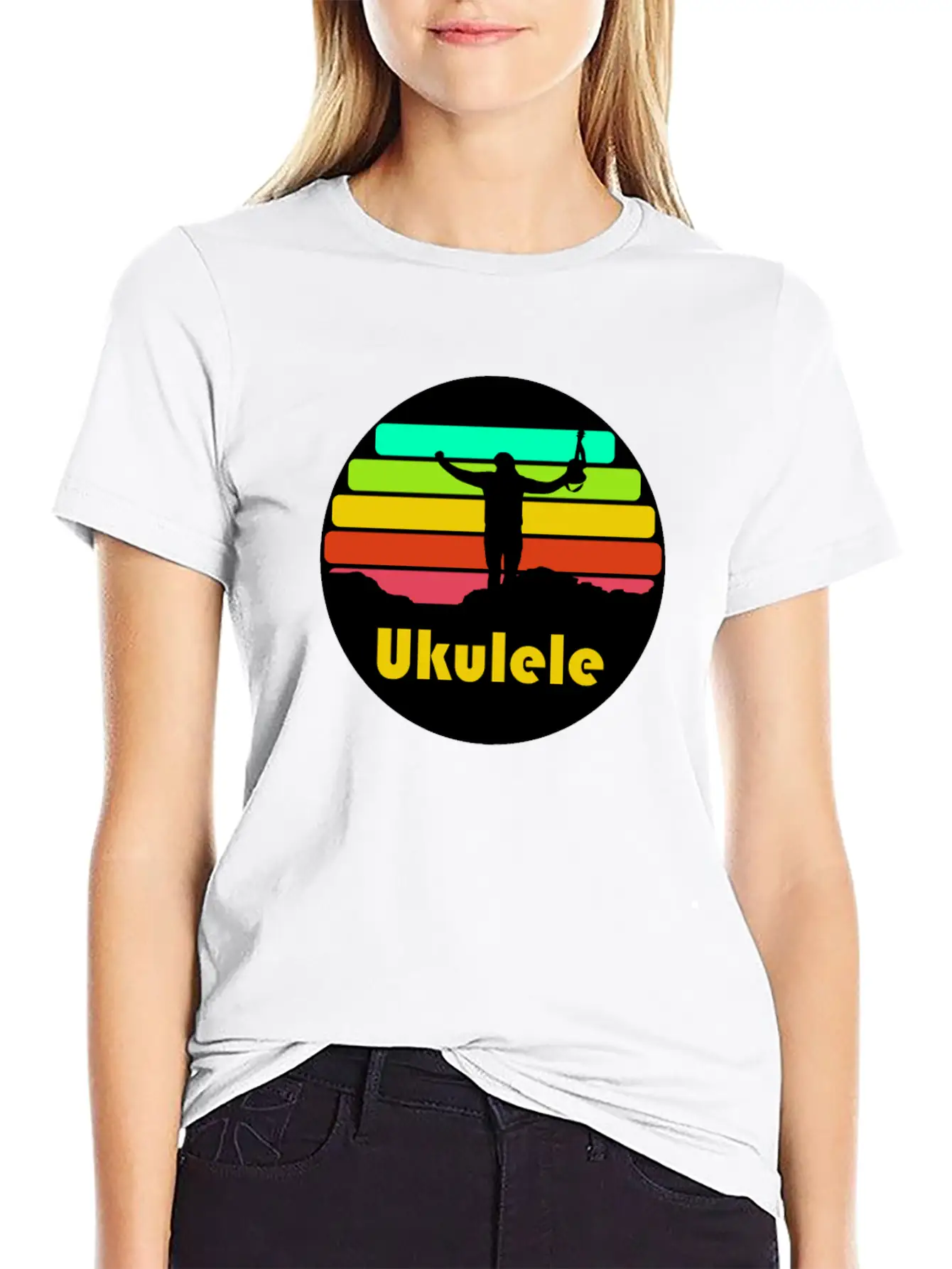 Ukulele Mountains Unisex Casual T-Shirt – Clean Design For Daily Comfort
