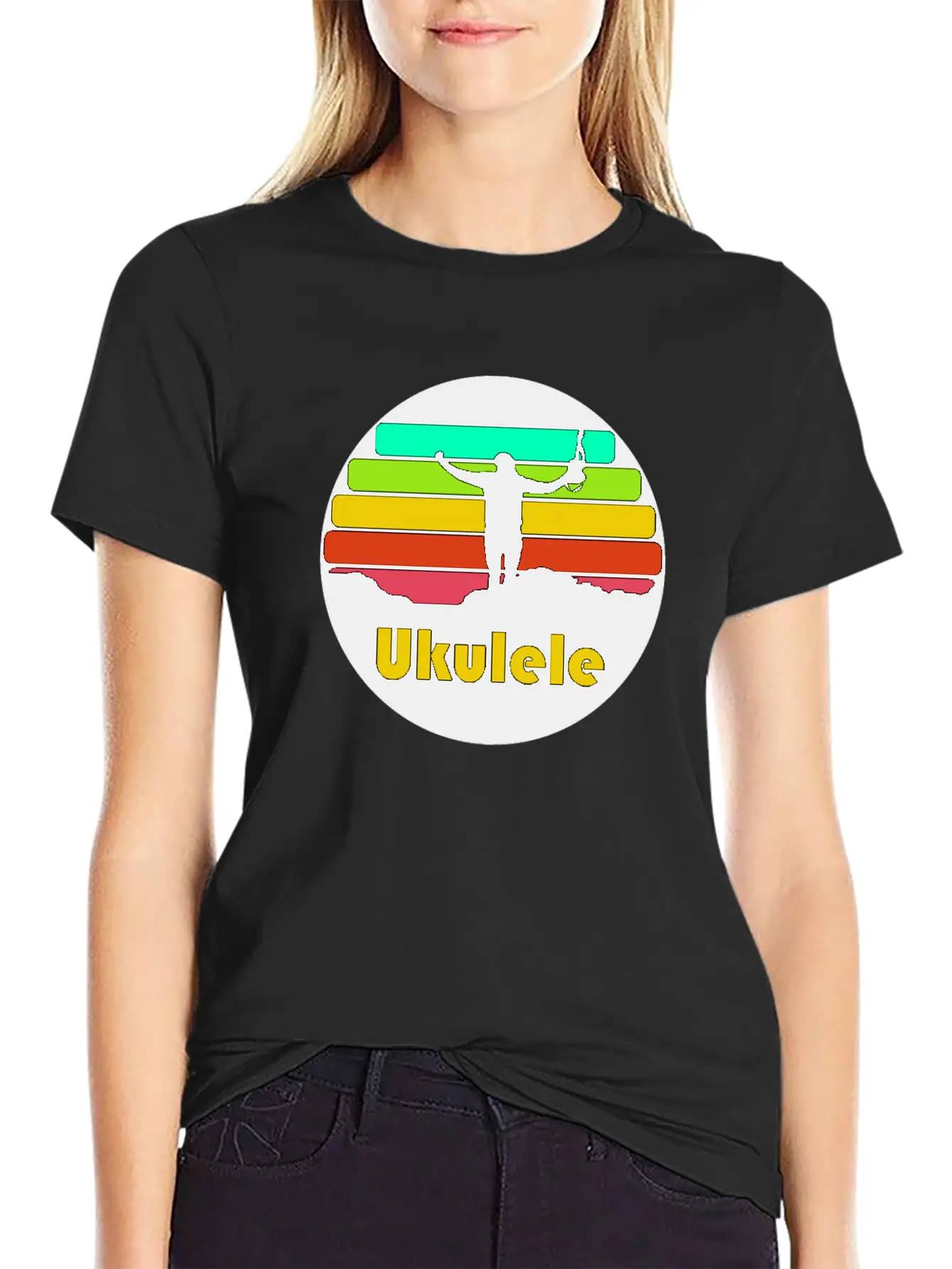 Ukulele Mountains Unisex Casual T-Shirt – Clean Design For Daily Comfort