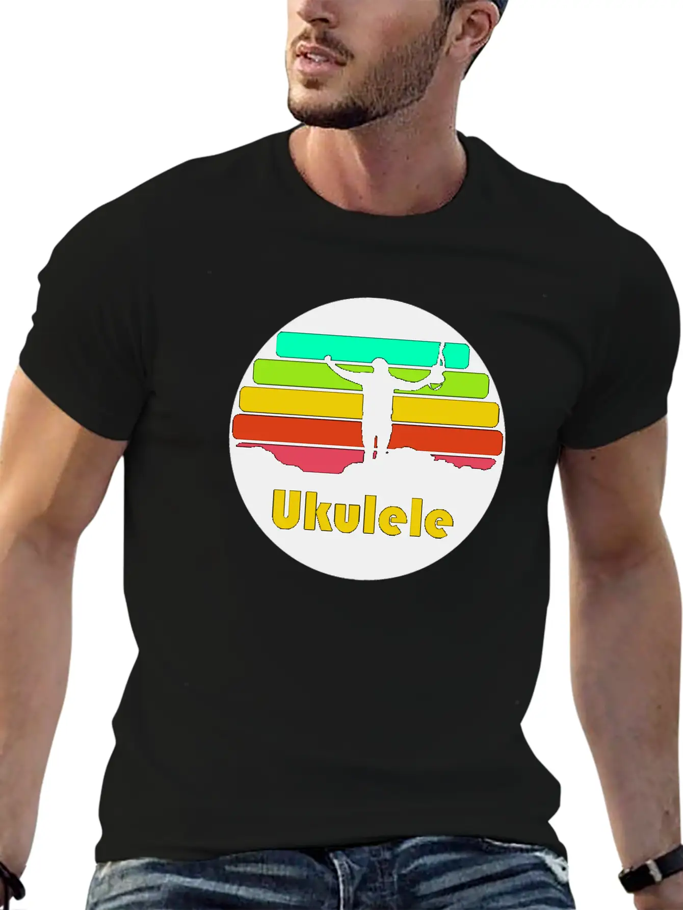 Ukulele Mountains Unisex Casual T-Shirt – Clean Design For Daily Comfort
