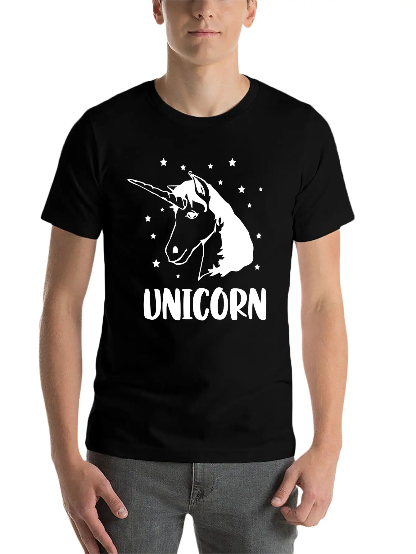 Unicorn Glitter Stylish Everyday T-Shirt – Unisex Basic Cotton Tee