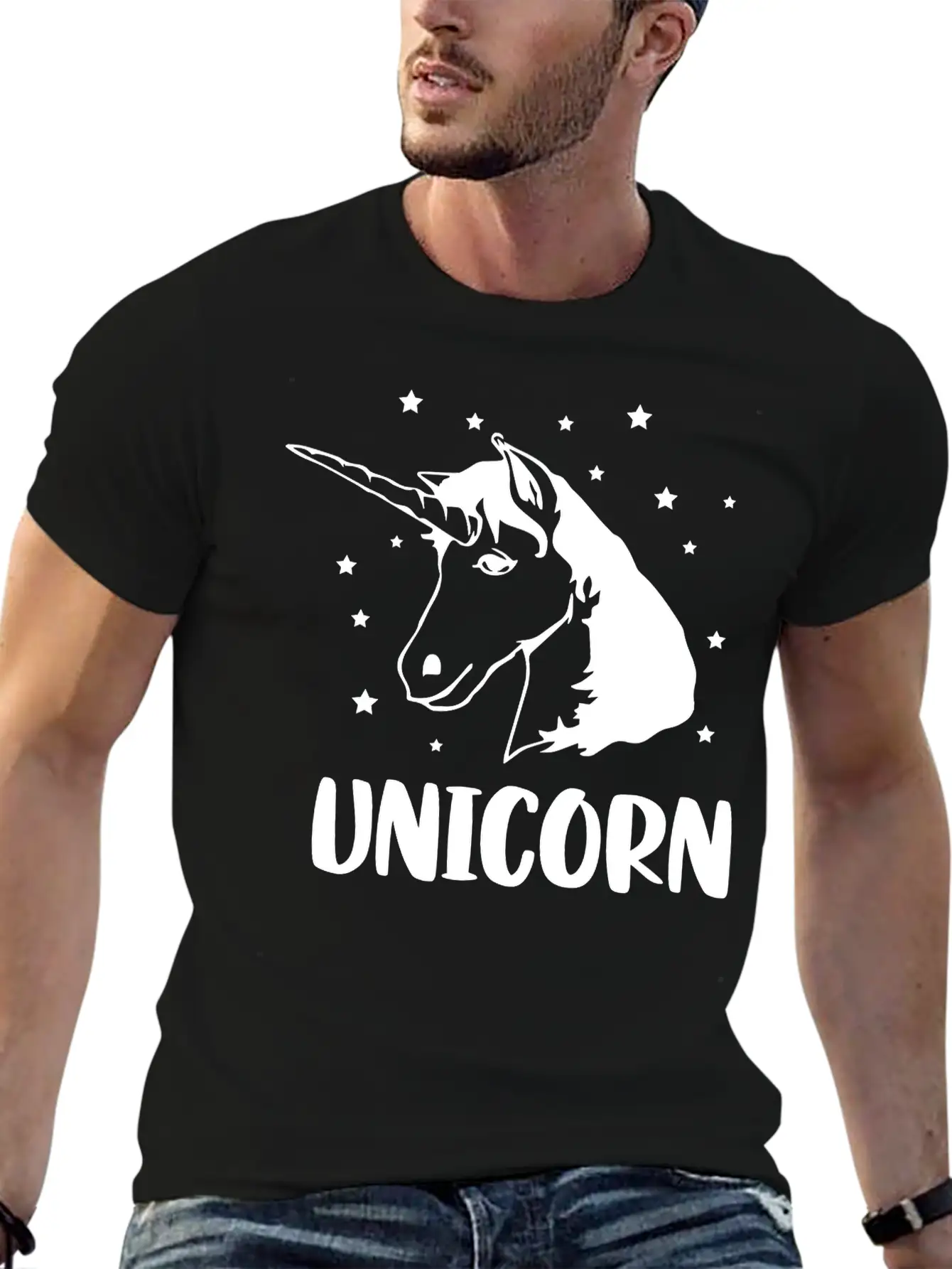 Unicorn Glitter Stylish Everyday T-Shirt – Unisex Basic Cotton Tee