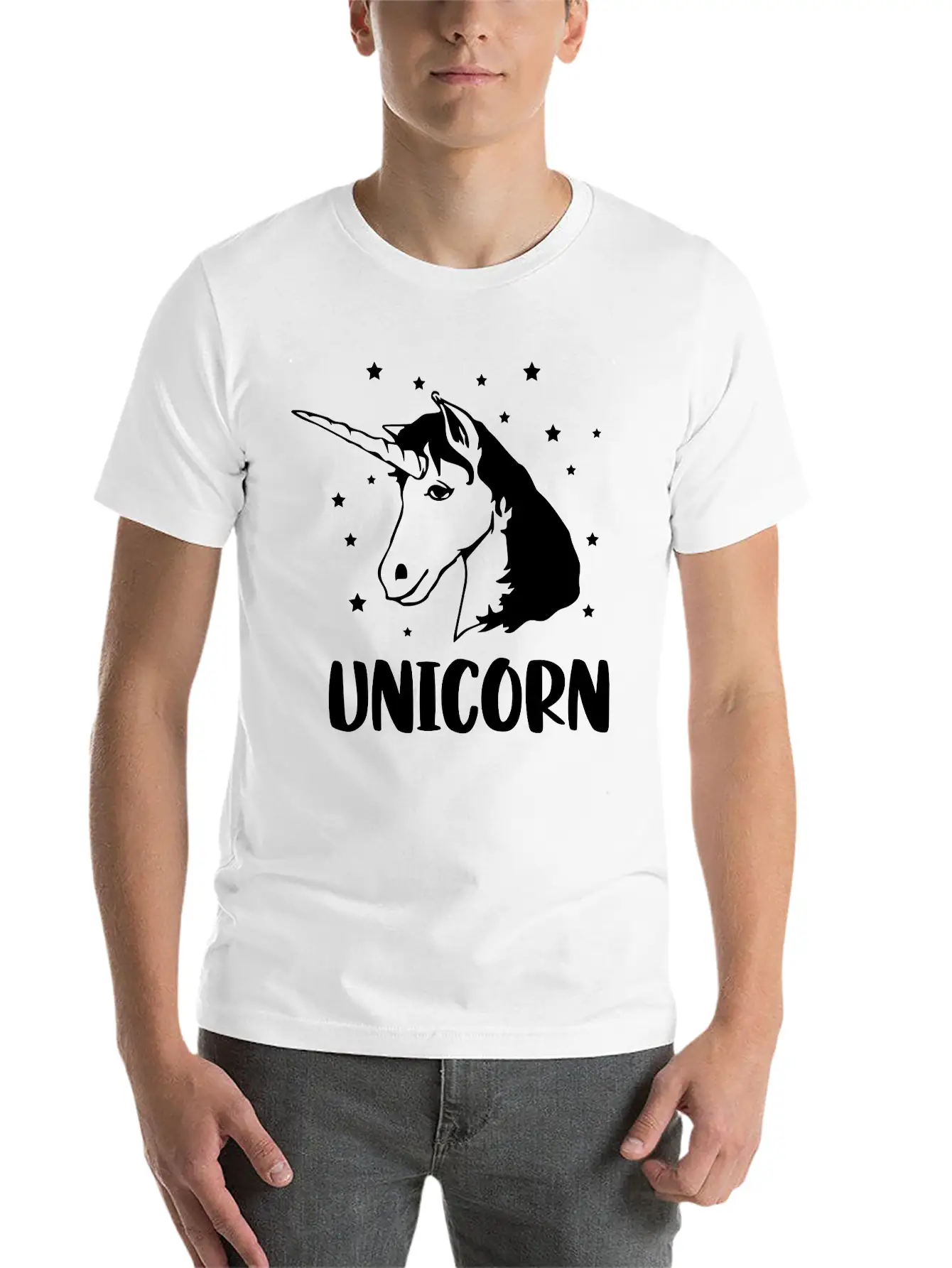 Unicorn Glitter Stylish Everyday T-Shirt – Unisex Basic Cotton Tee