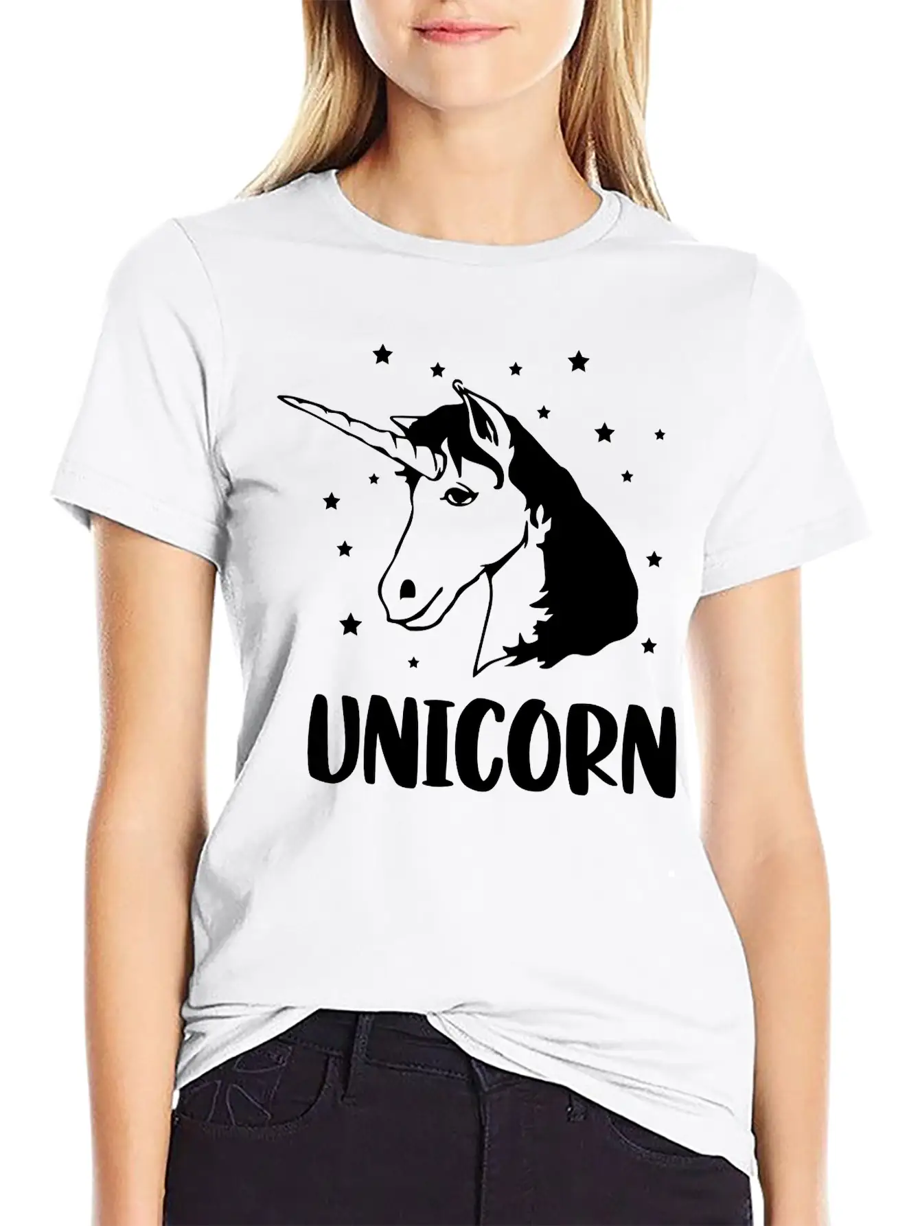 Unicorn Glitter Stylish Everyday T-Shirt – Unisex Basic Cotton Tee