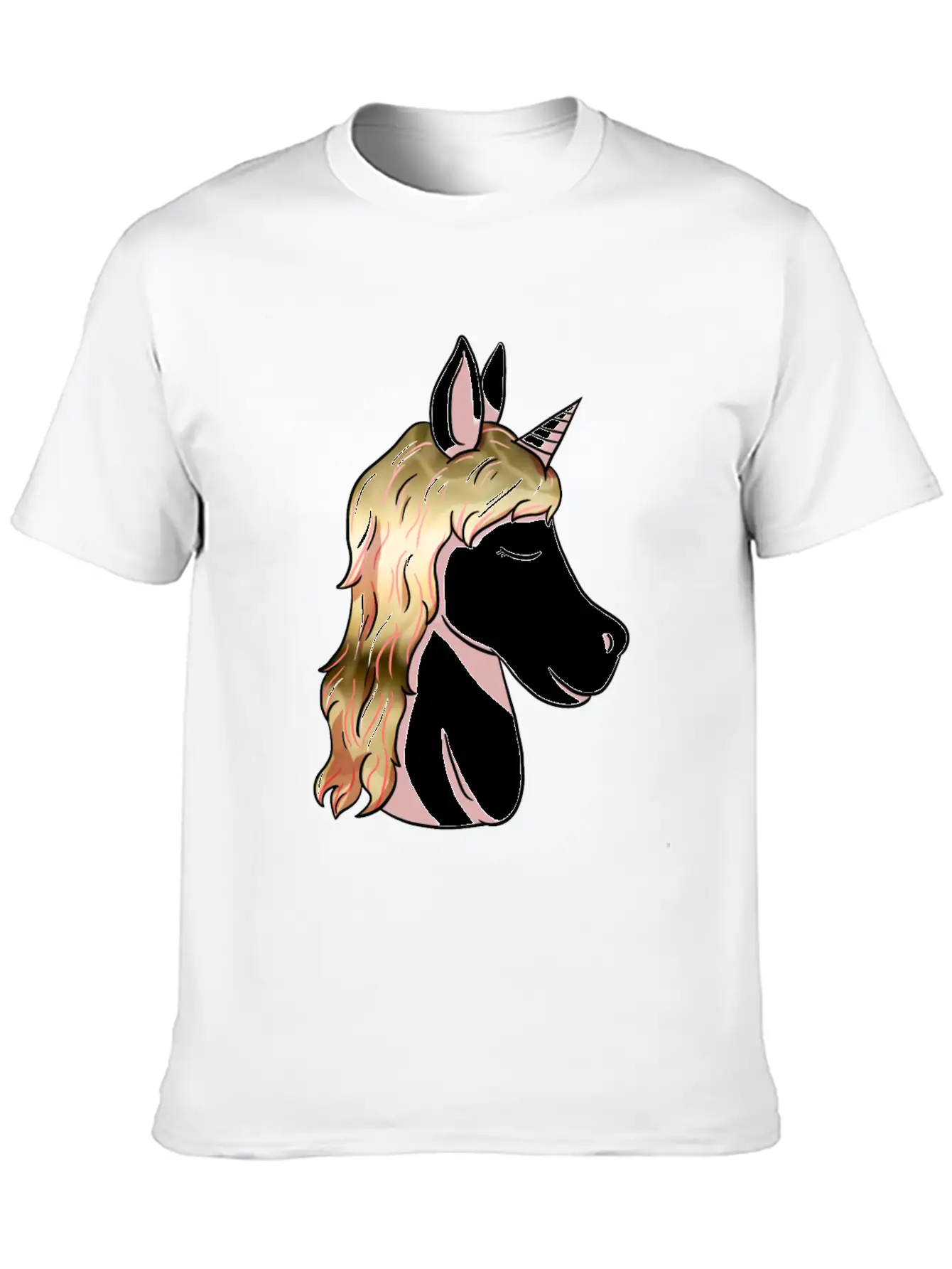 Unicorn Head Unicorn Head Unicorn Head Stylish Everyday T-Shirt – Unisex Basic Cotton Tee