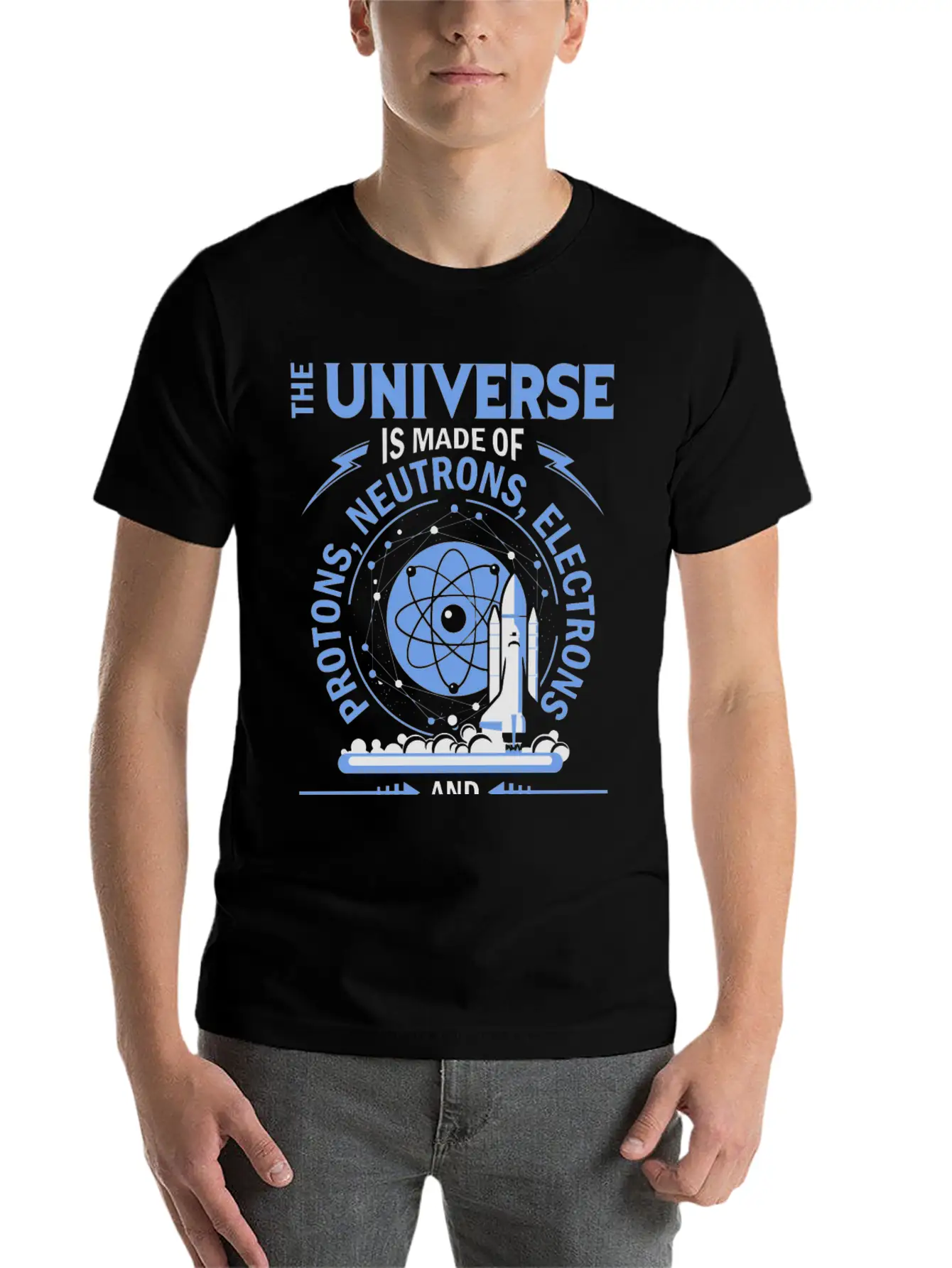 Universe - The Universe Is Made Of Protons...and Stylish Everyday T-Shirt – Unisex Basic Cotton Tee