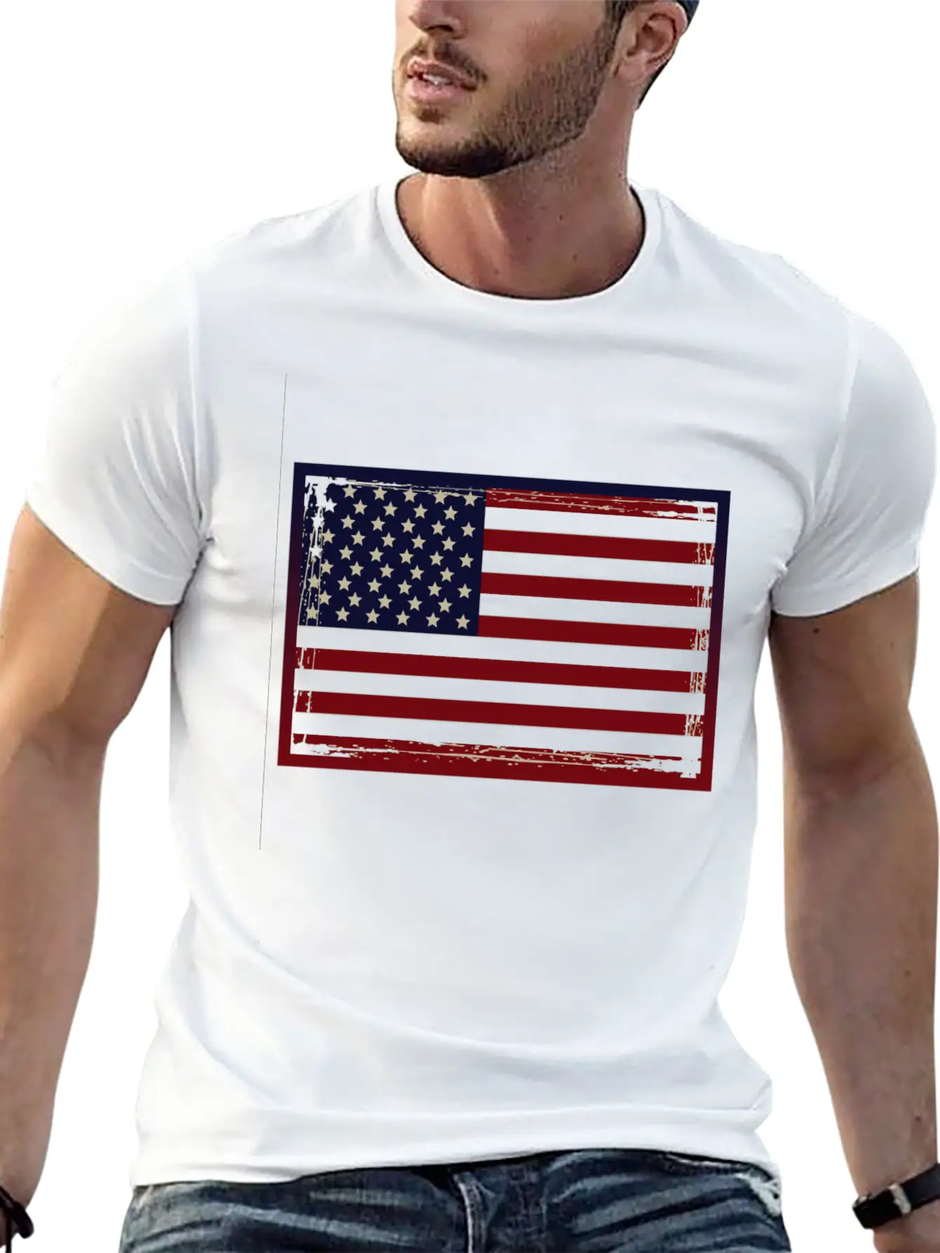 USA Flag Breathable Graphic T-Shirt – Perfect For Casual Days