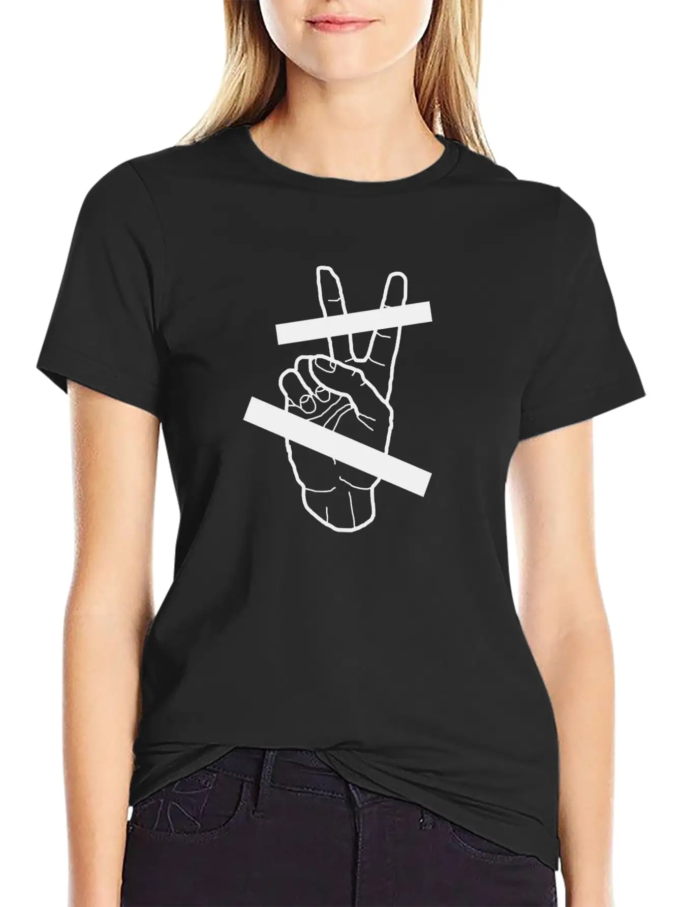 V Sing Design Stylish Everyday T-Shirt – Unisex Basic Cotton Tee