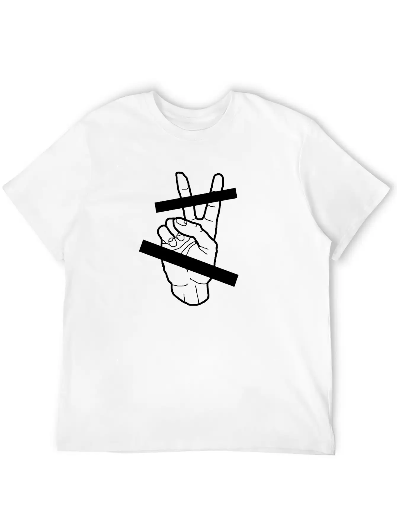 V Sing Design Stylish Everyday T-Shirt – Unisex Basic Cotton Tee