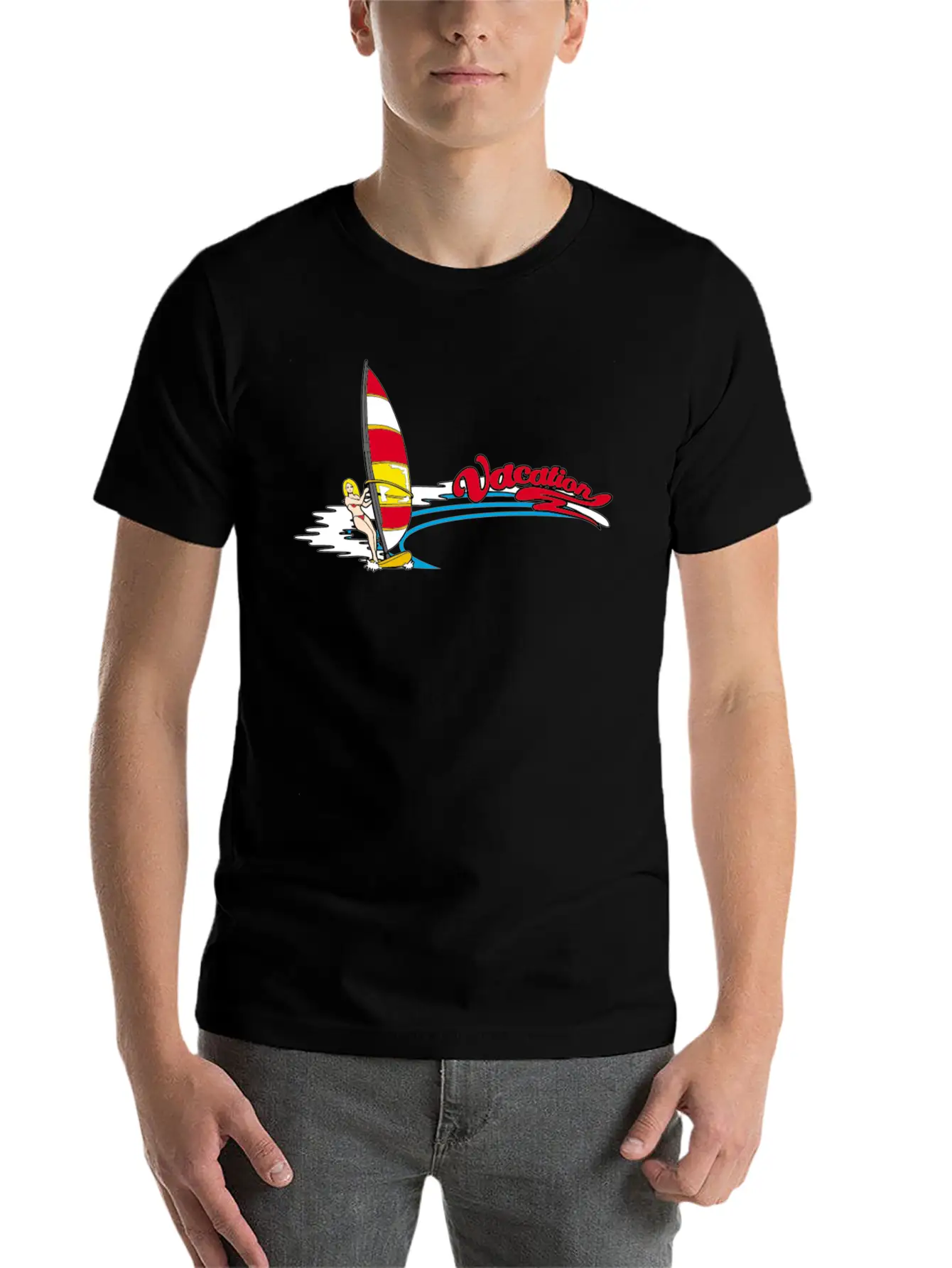 Vacation And Surfing Basic Graphic T-Shirt – Daily Comfort In Soft Cotton