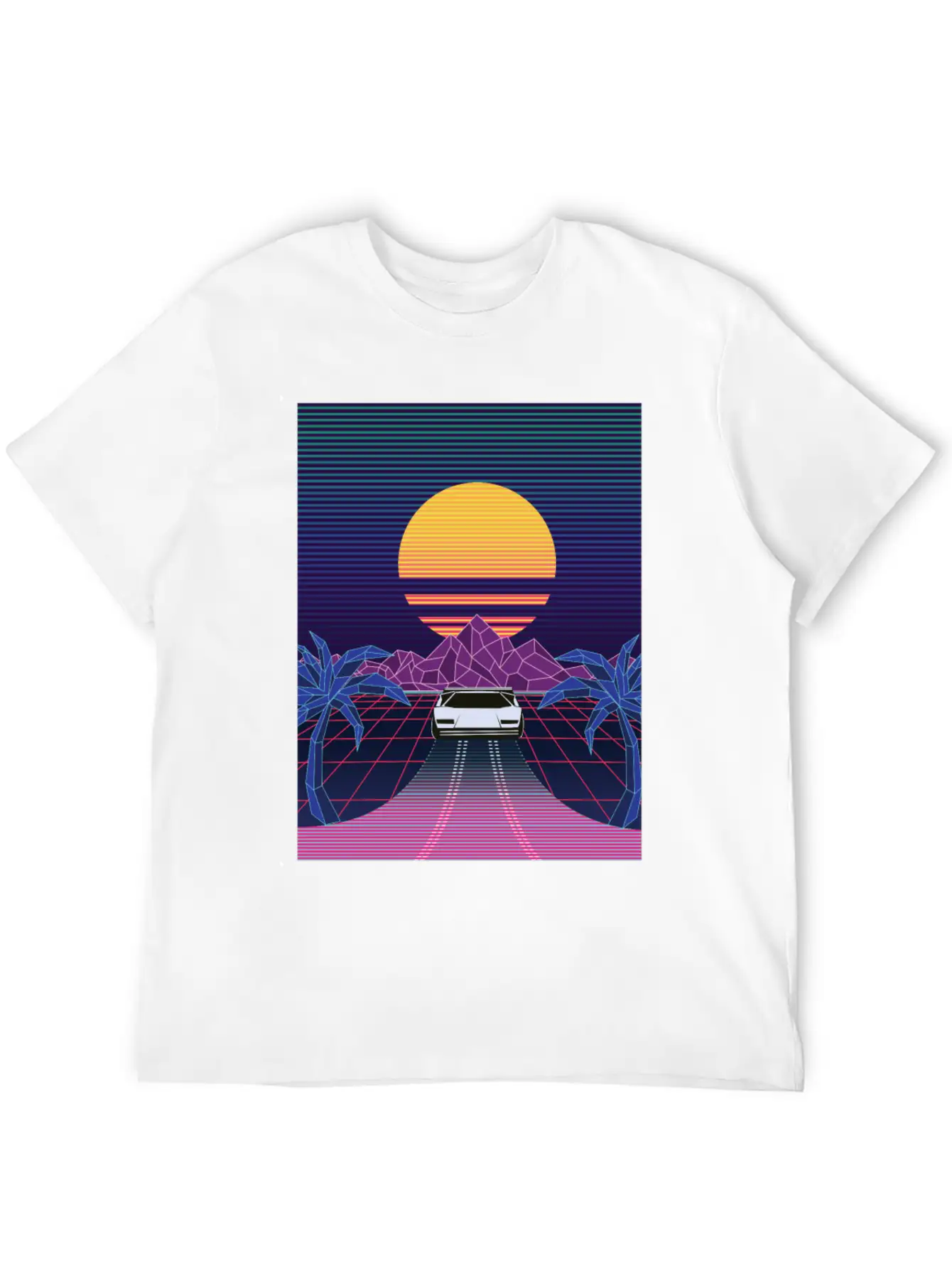 Vaporwave Retro Temple Basic Graphic T-Shirt – Daily Comfort In Soft Cotton
