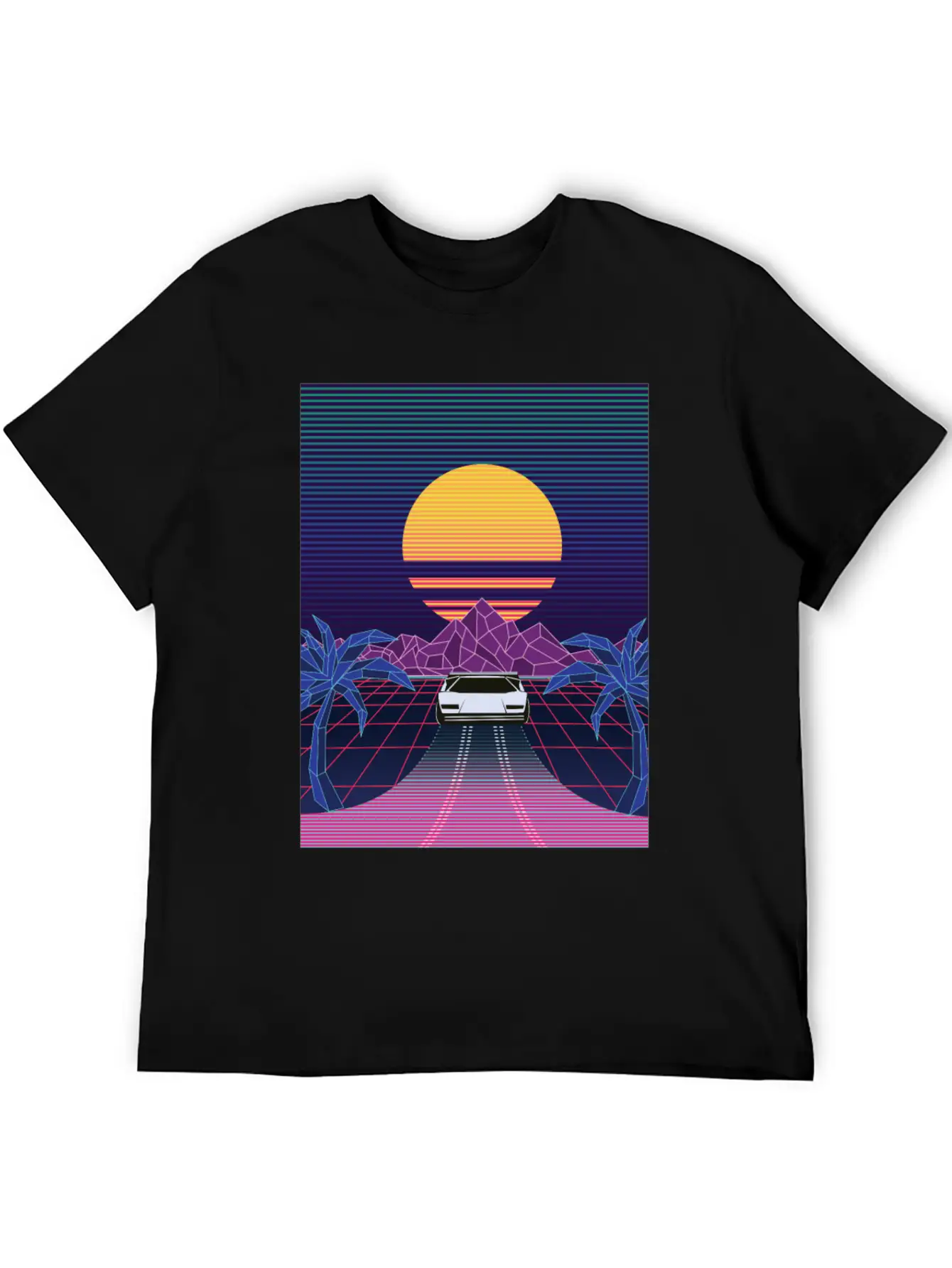 Vaporwave Retro Temple Basic Graphic T-Shirt – Daily Comfort In Soft Cotton
